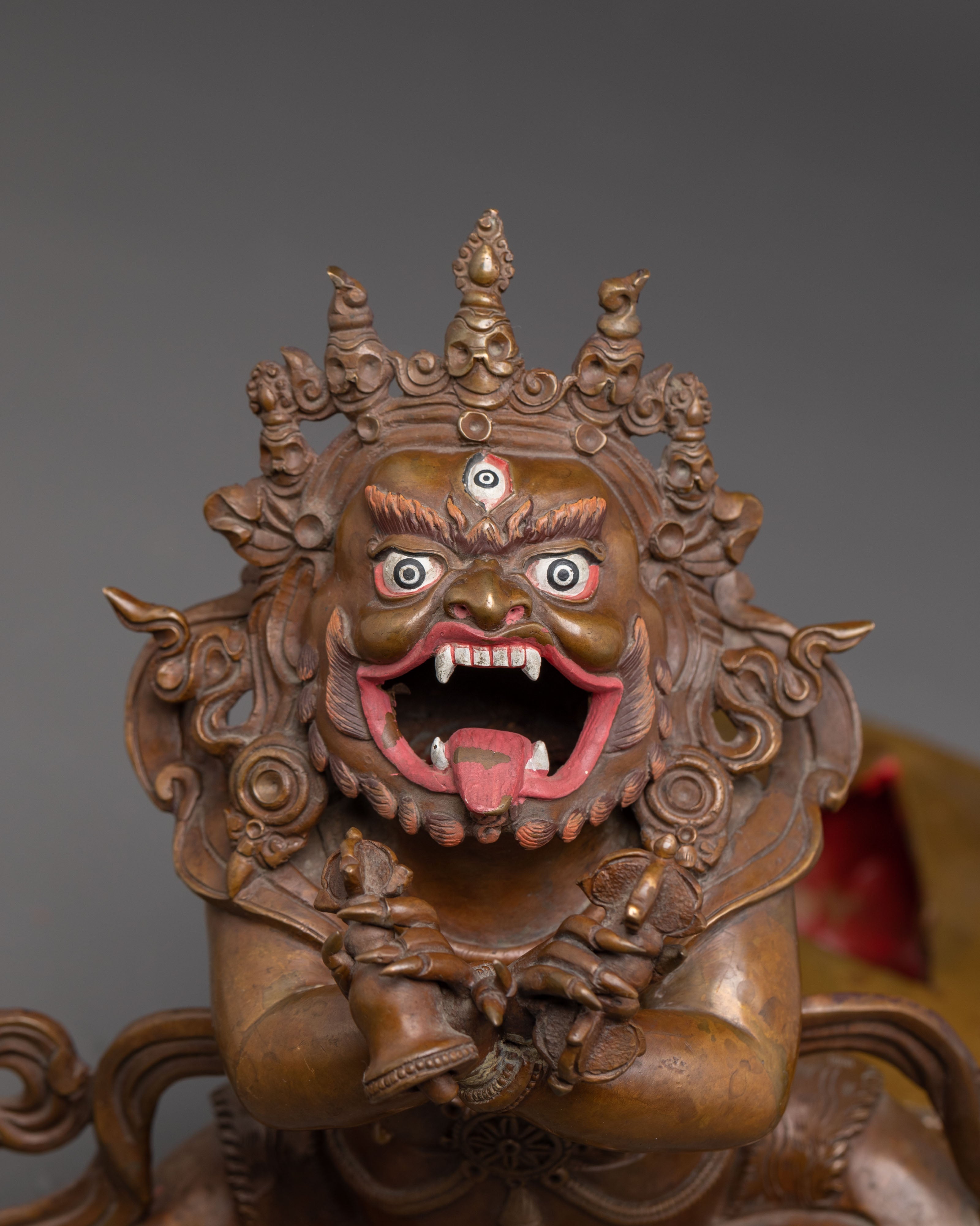 Handmade Vajradaka Oxidized Copper Statue – Antique Finish Masterpiece