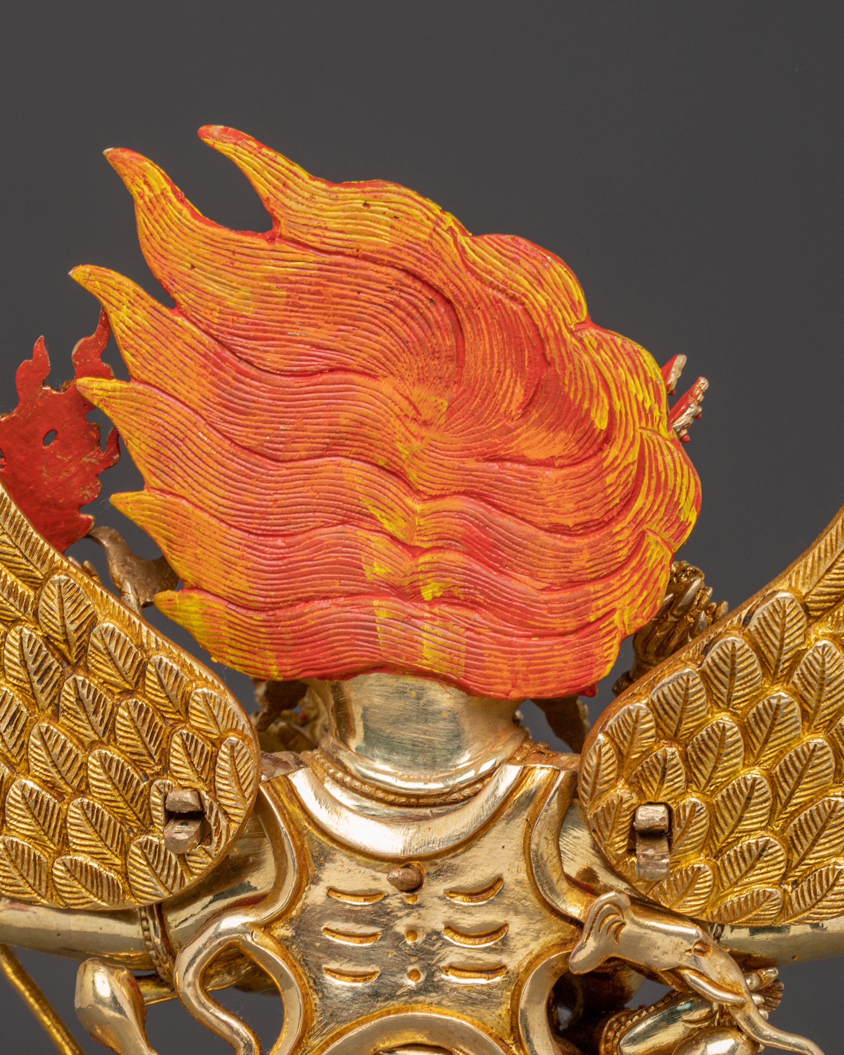 Golden Vajrakilaya Handcrafted Statue | Wrathful Deity Artwork