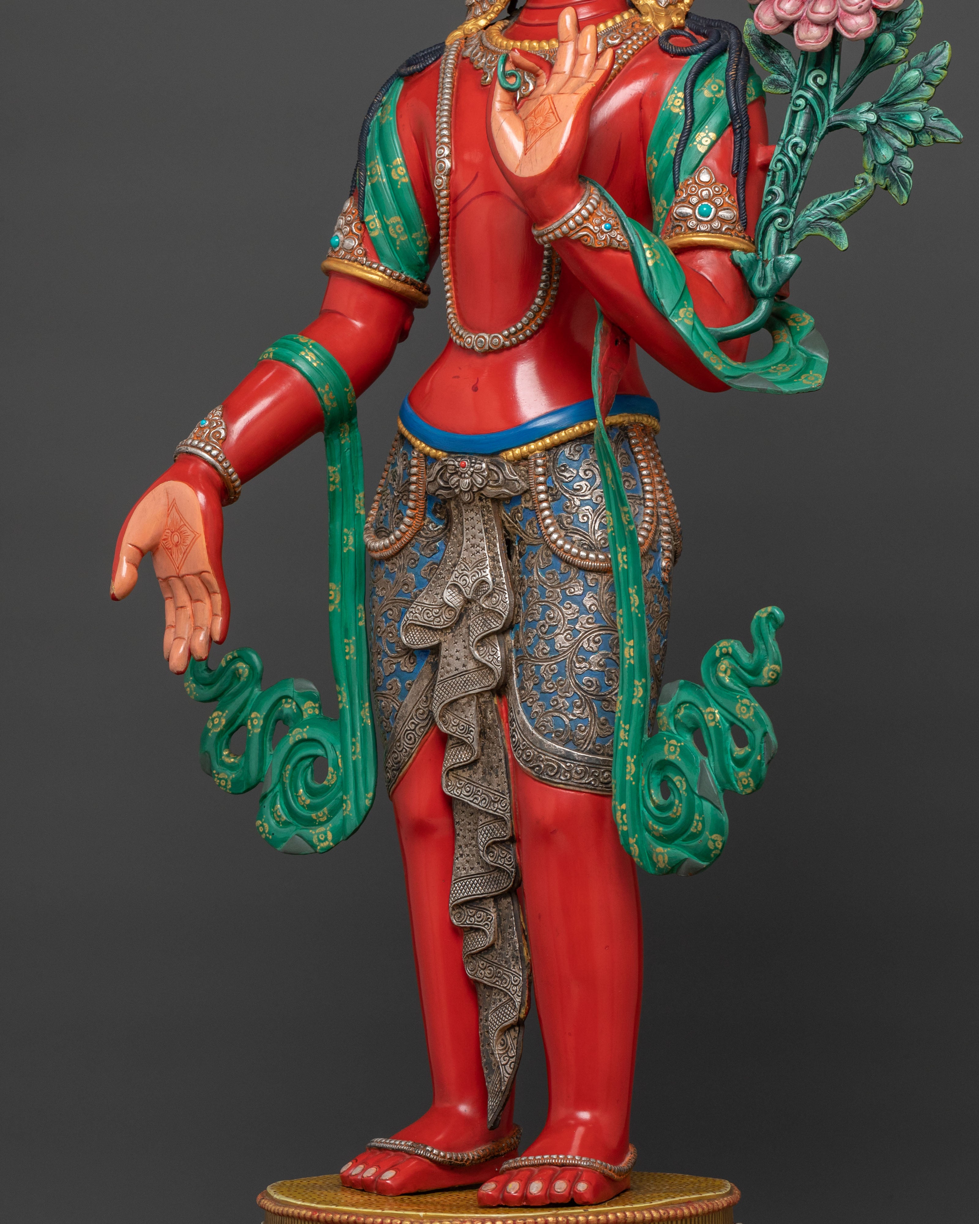 Monumental Standing Padmapani Lokeshwor Statue | Buddhist Compassion Deity
