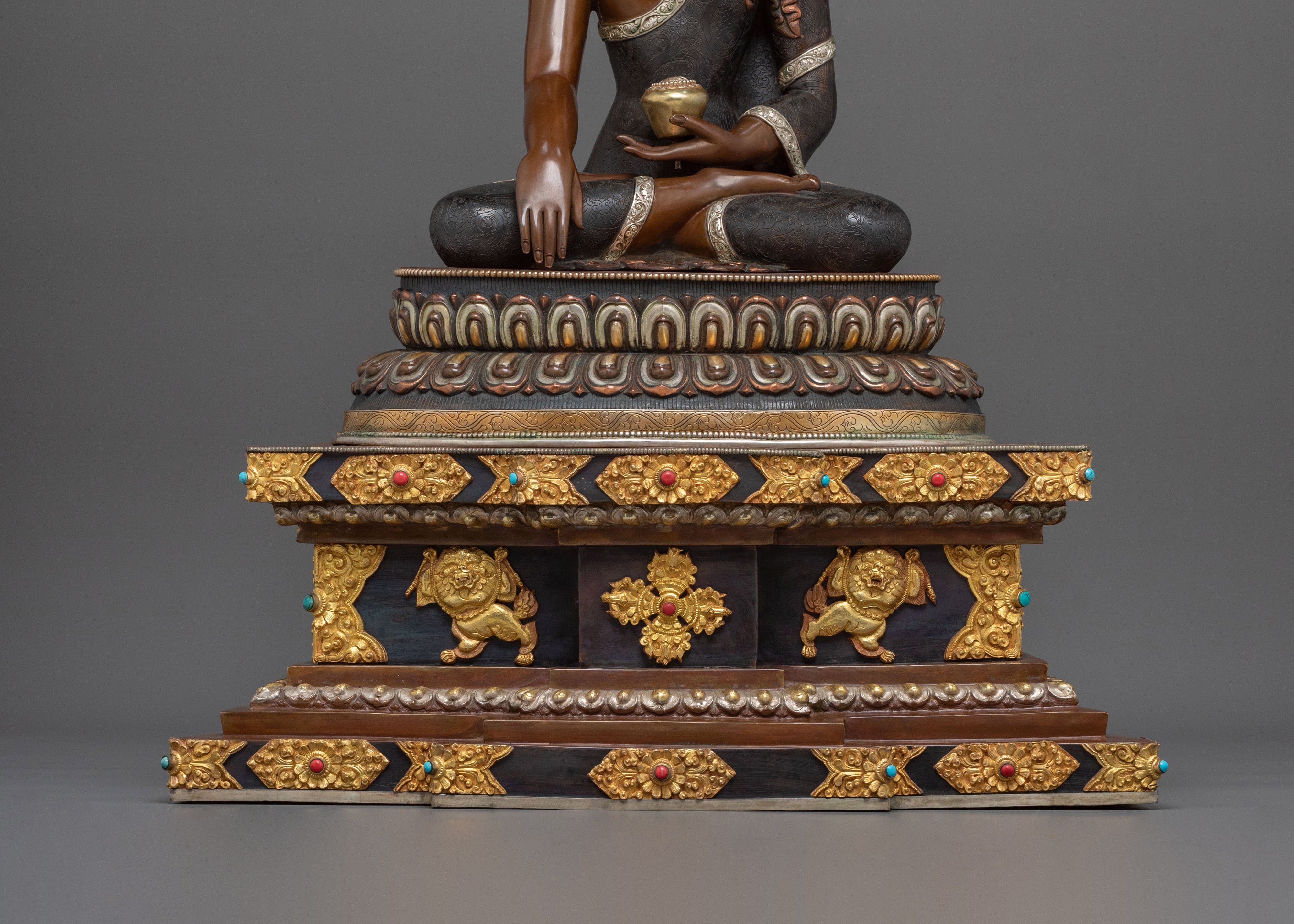 Shakyamuni Buddha Statue: Sacred Tibetan Buddhist Sculpture