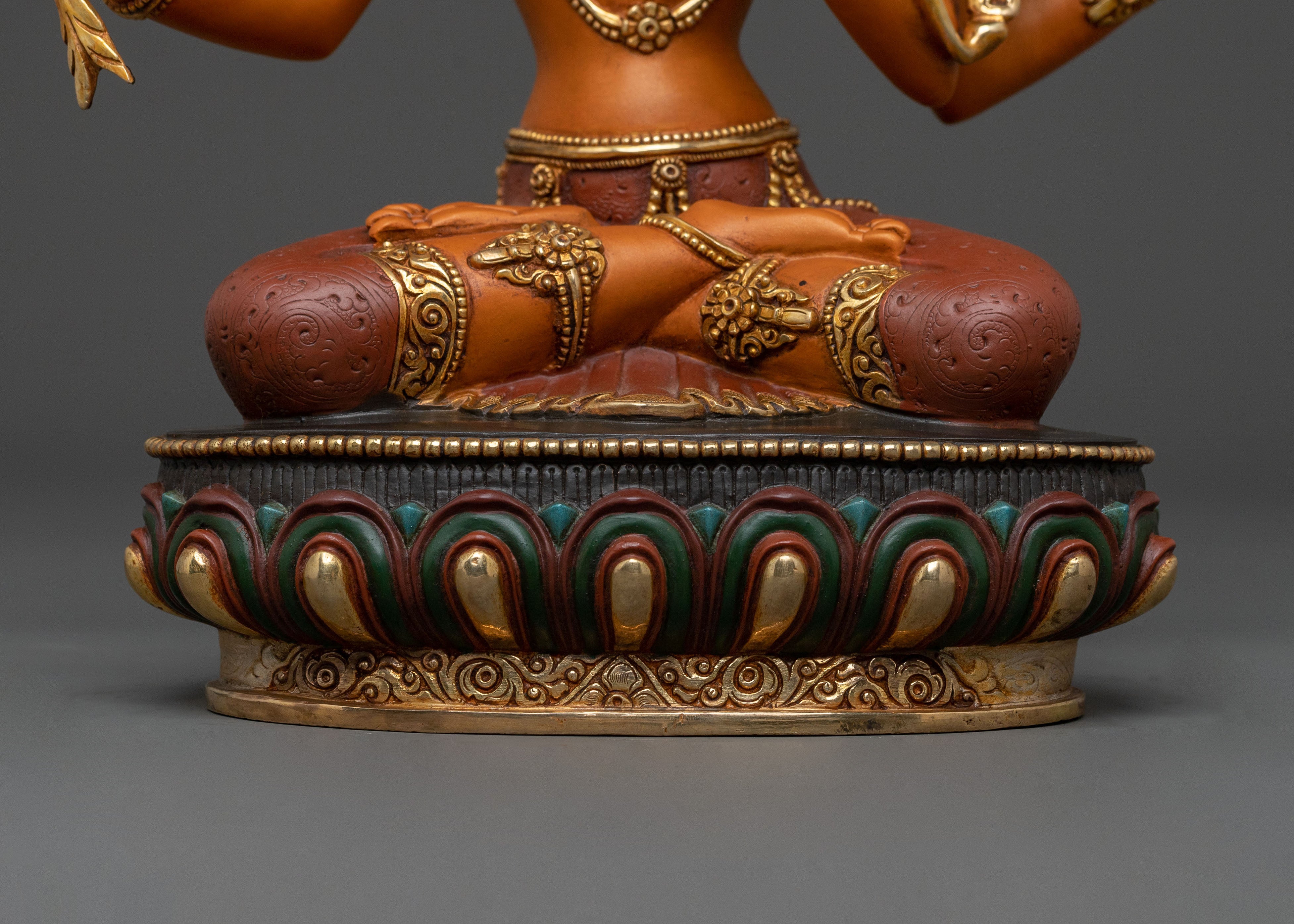 Handcrafted Maha Manjushri Statue: Divine Form