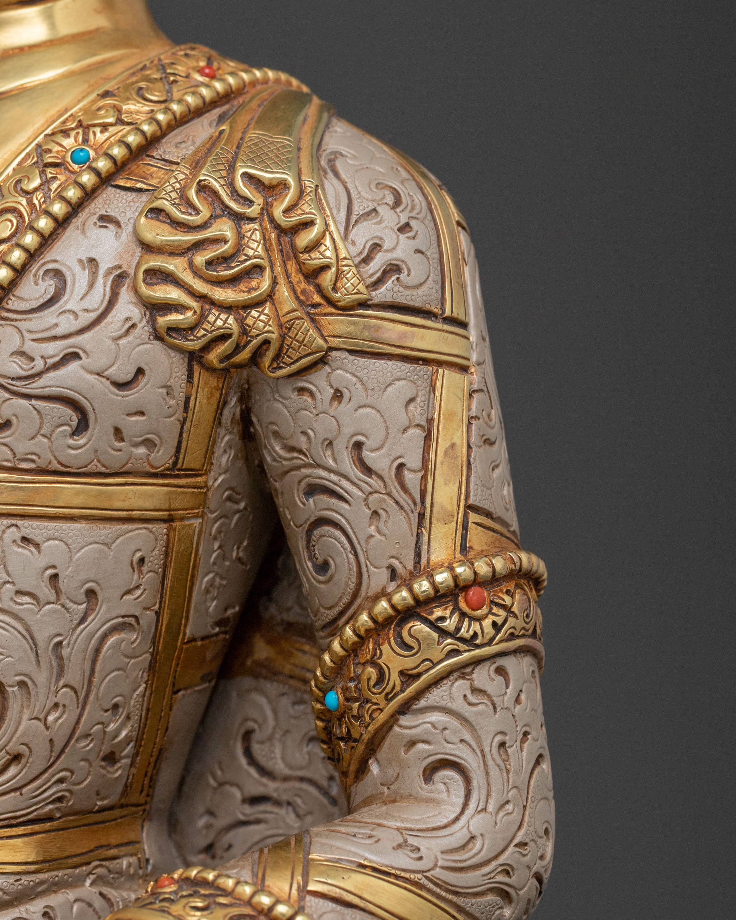 Shakyamuni Buddha: 24K Gold Gilded Peace Figure