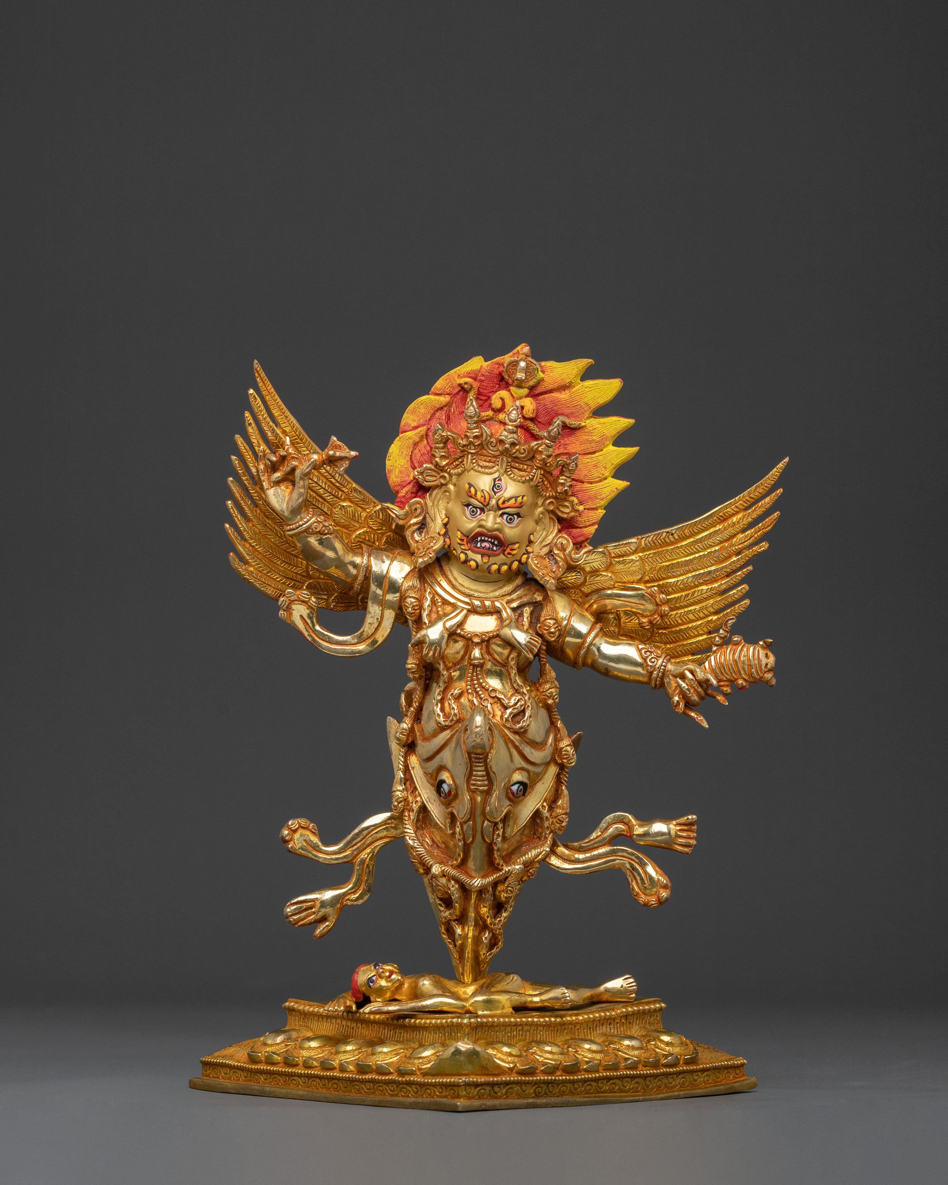 Traditional Vajrakilaya Statue | Wrathful Tantric Deity of Transformation