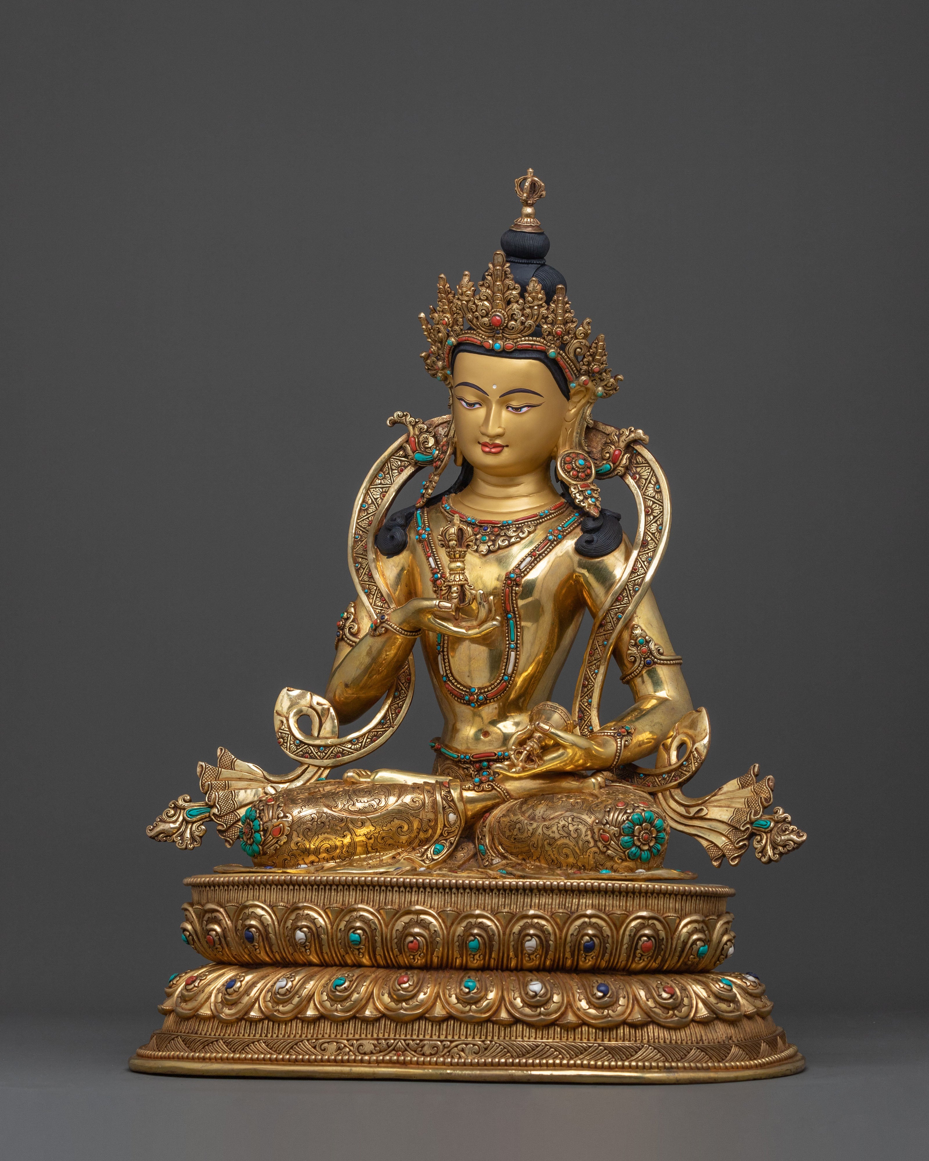 Sacred Vajrasattva Purification Deity Sculpture | Sacred Buddhist Statue of Healing