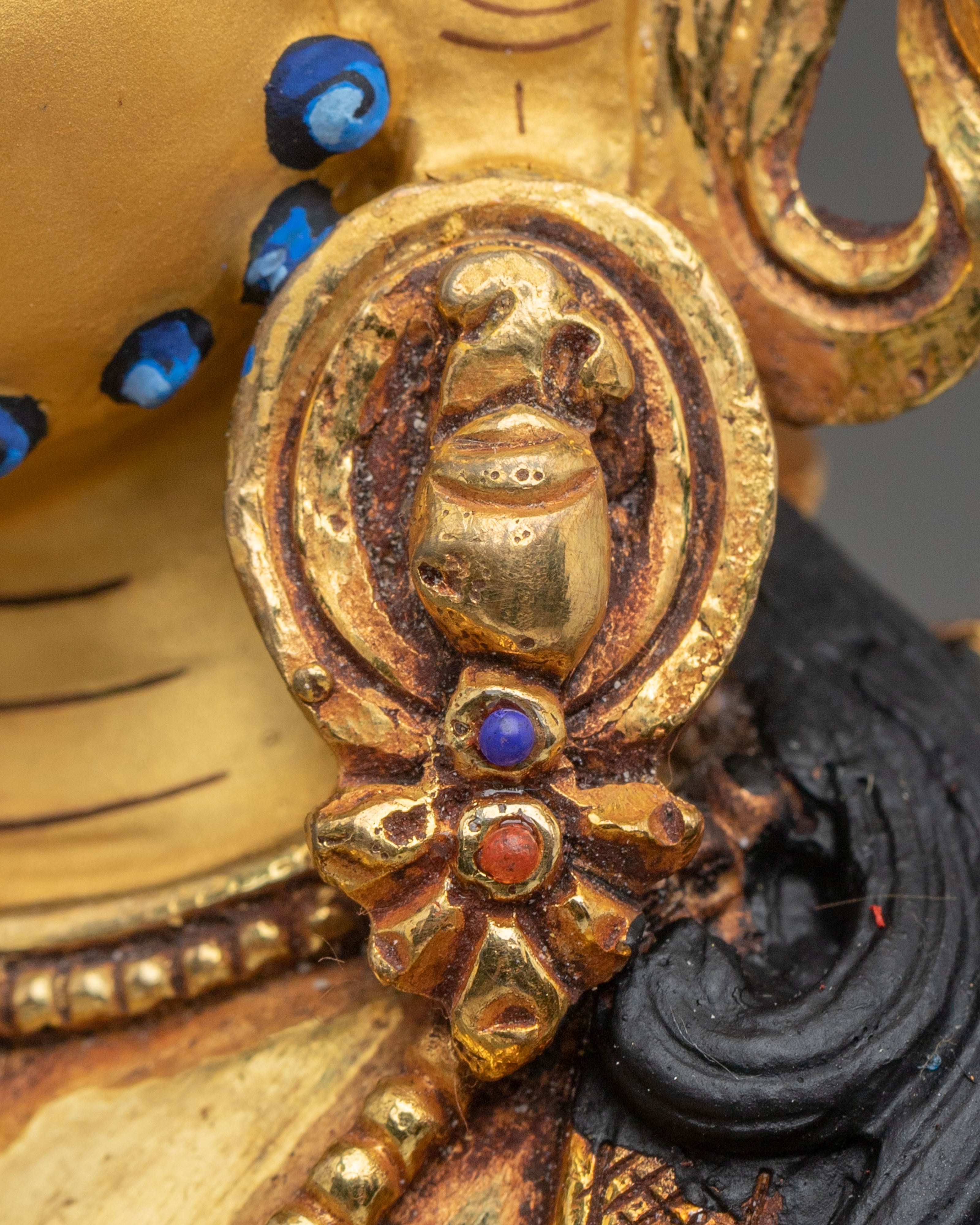 Dzambhala Wealth God Spiritual Statue | 24K Gold Gilded Copper Sculpture