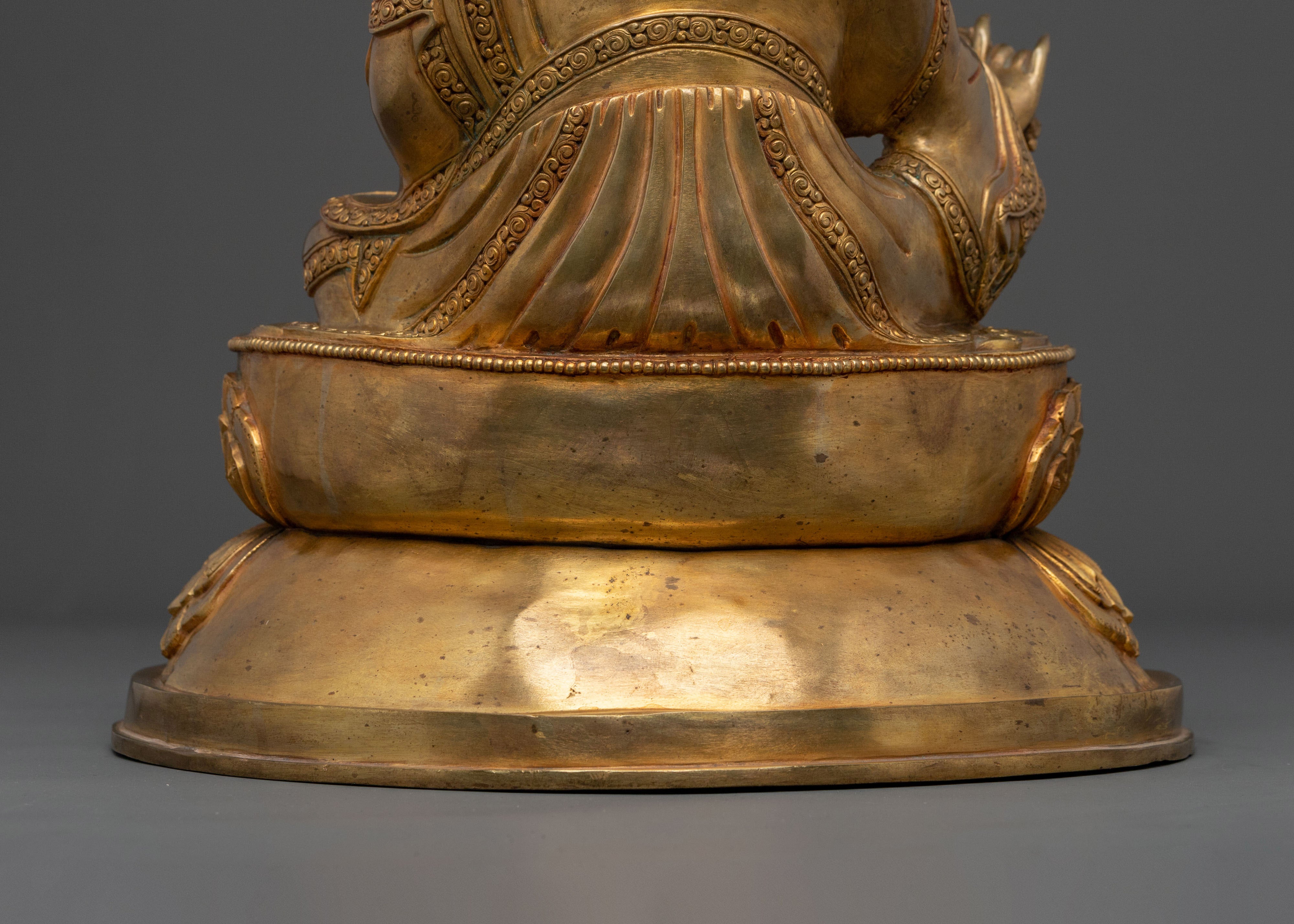 Himalayan Guru Rinpoche Statue for Buddhist Altar