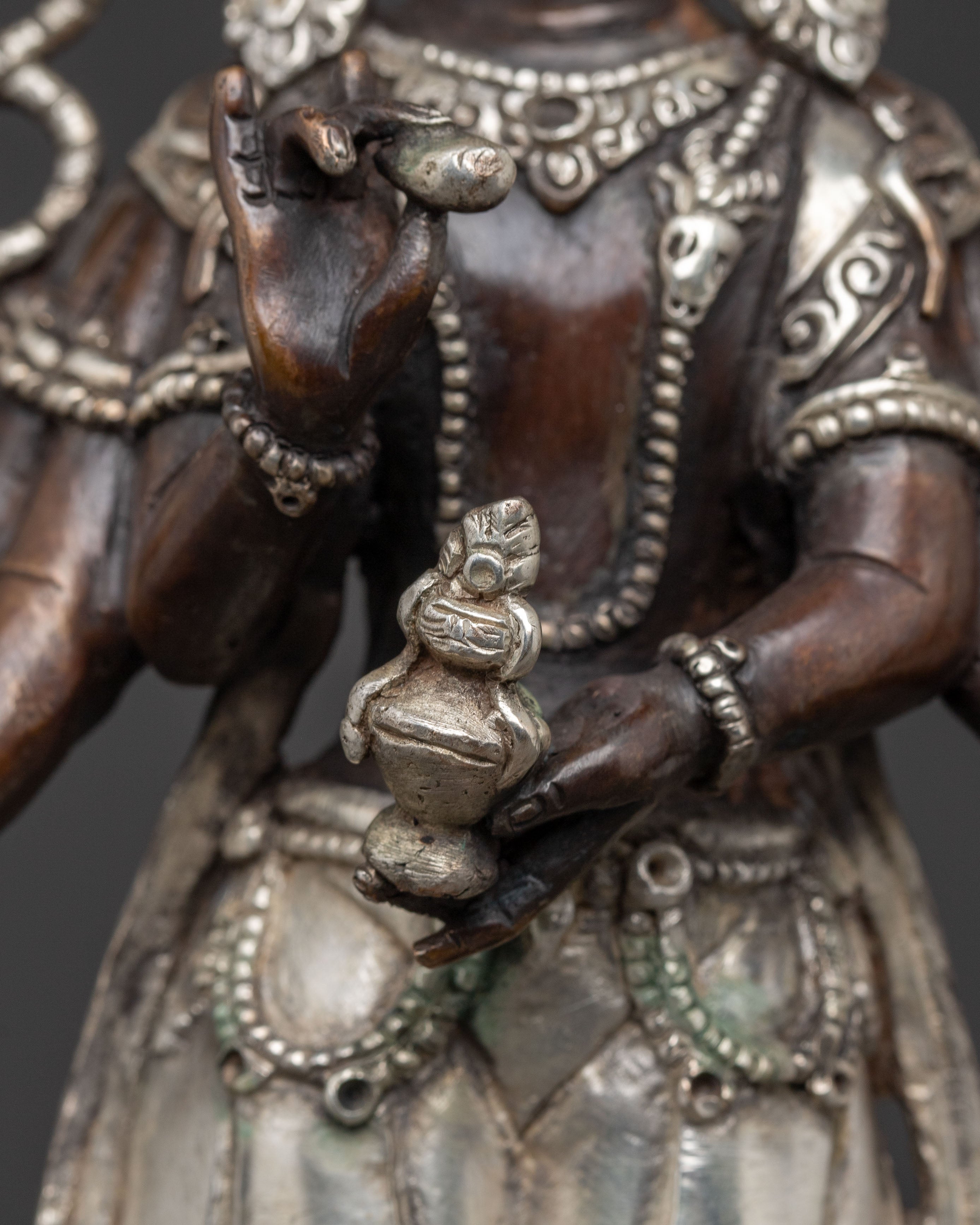 Traditional Oxidized Copper Body Statue of Lokeshwor | Lord of Compassion