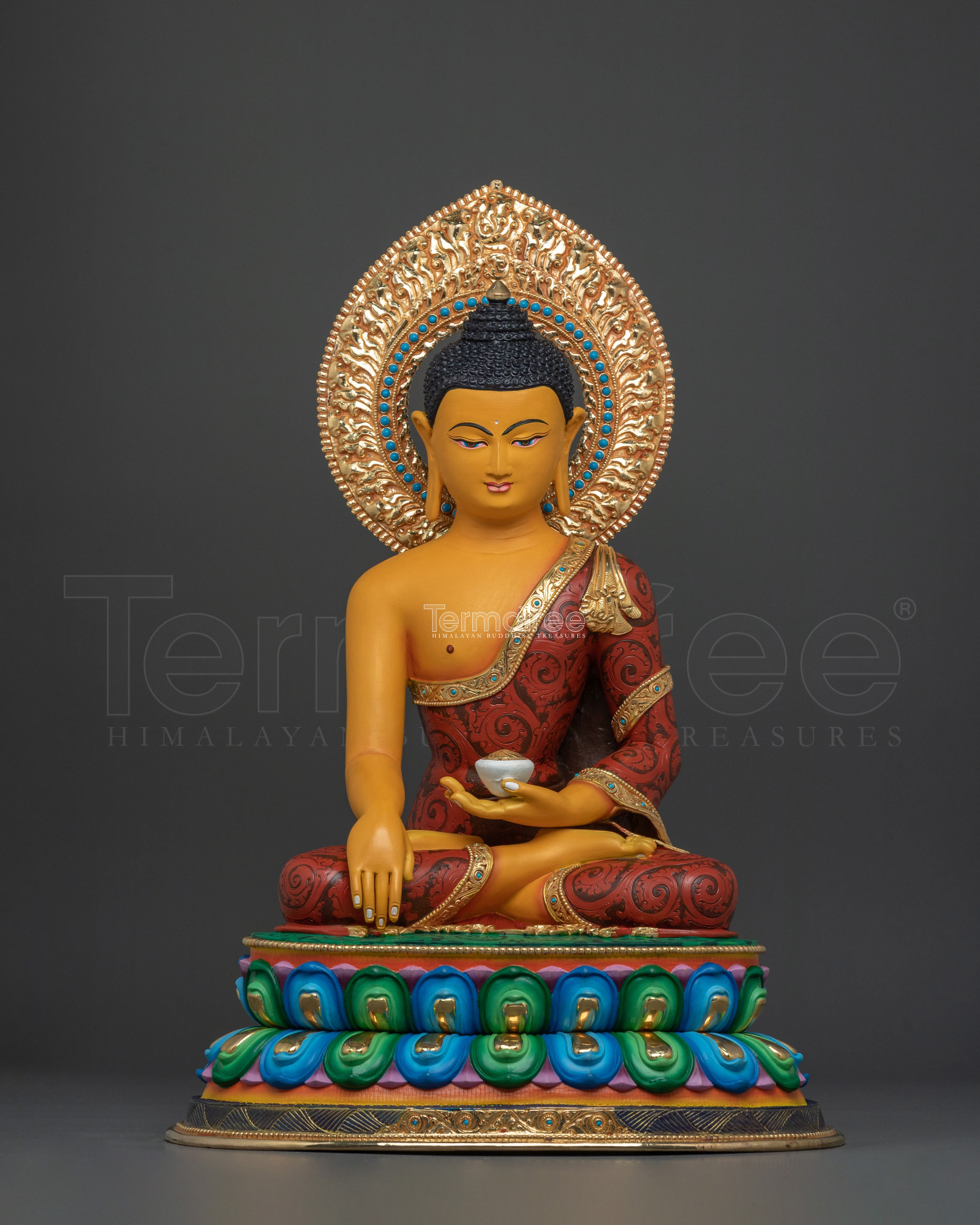 Sacred Statue of Shakyamuni Buddha | 24K Gold Gilded