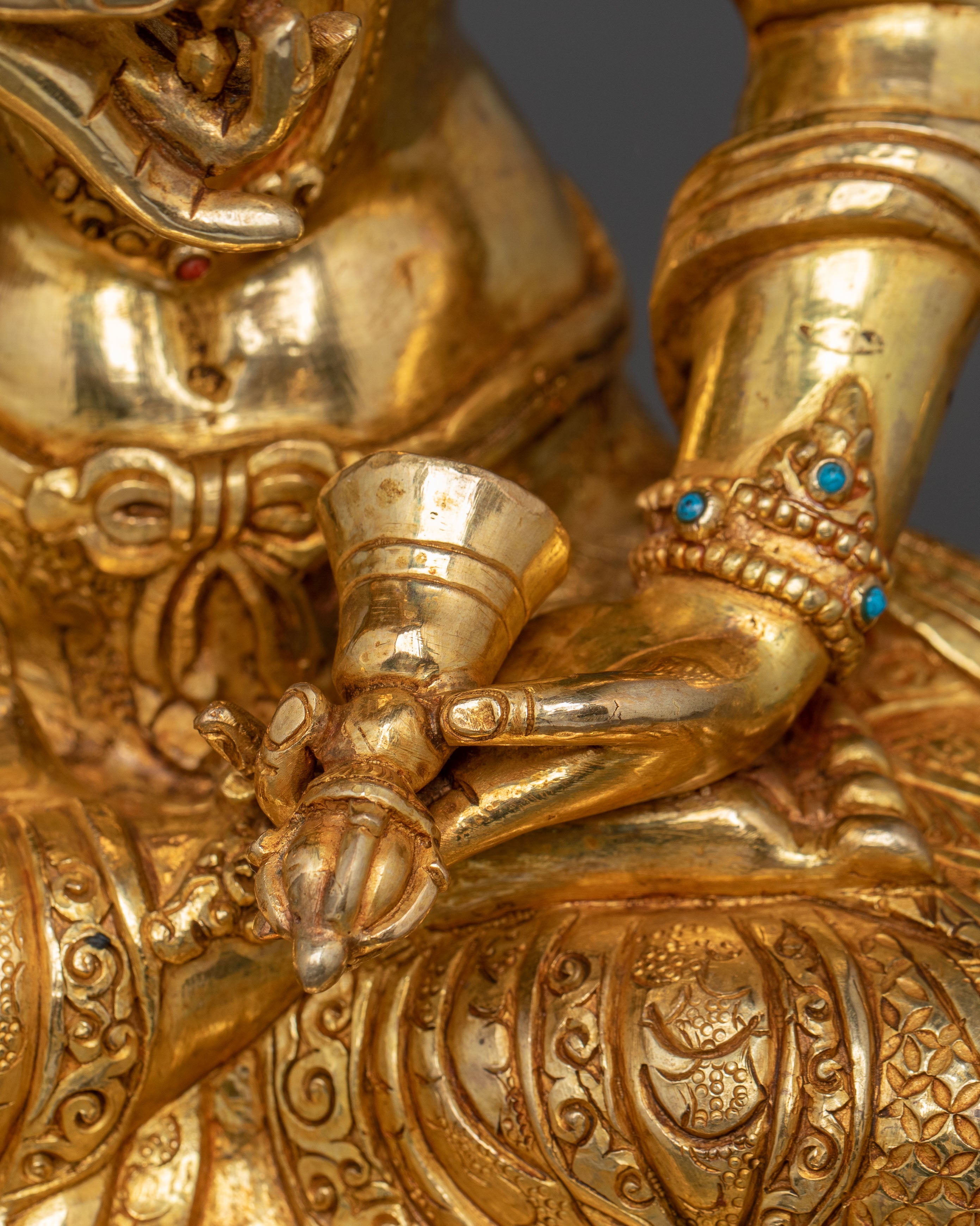 Handmade Vajrasattva Golden Statue for Purification | Traditional Artwork