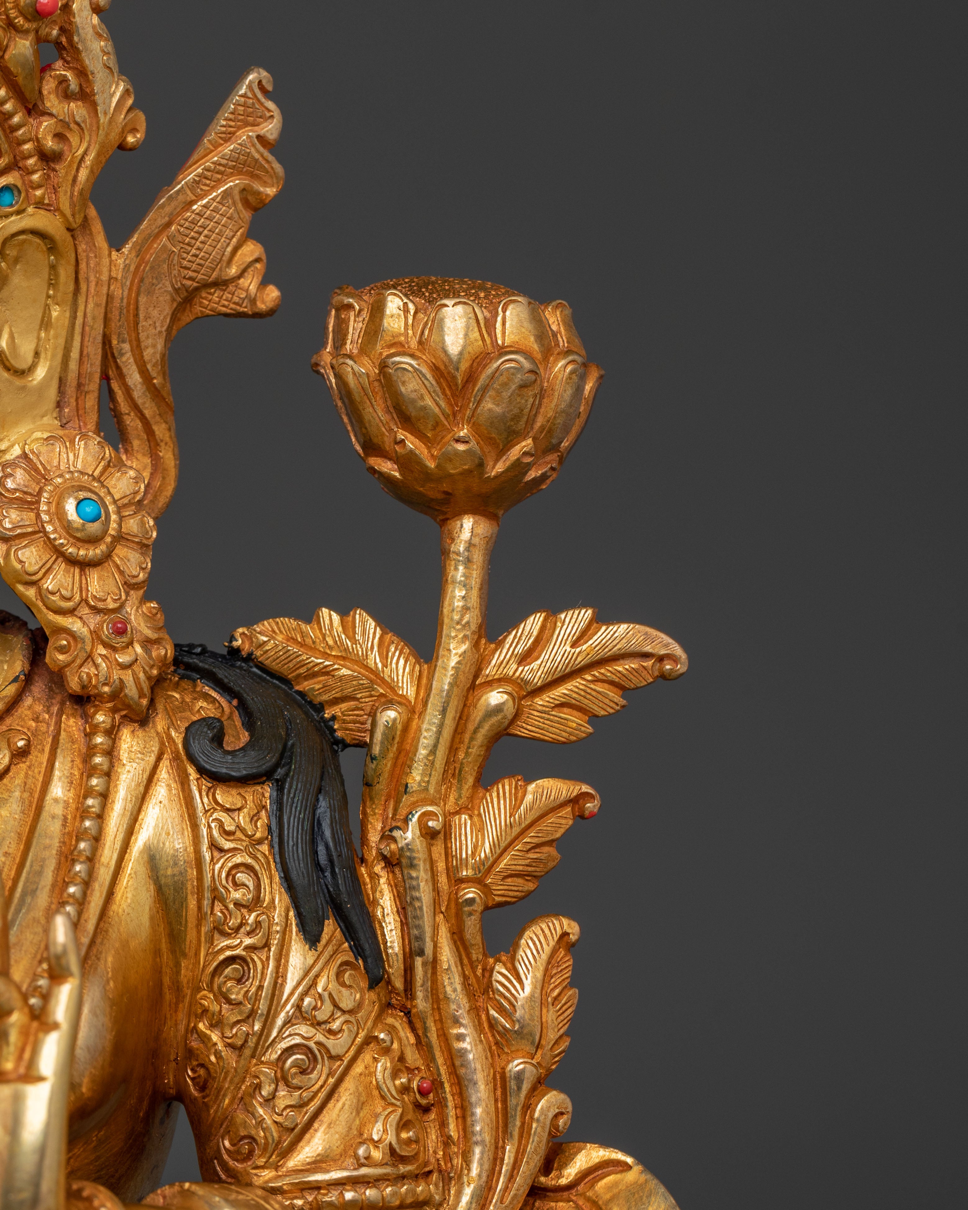 Green Tara Serene Buddhist Deity Statue | Symbol of Compassion