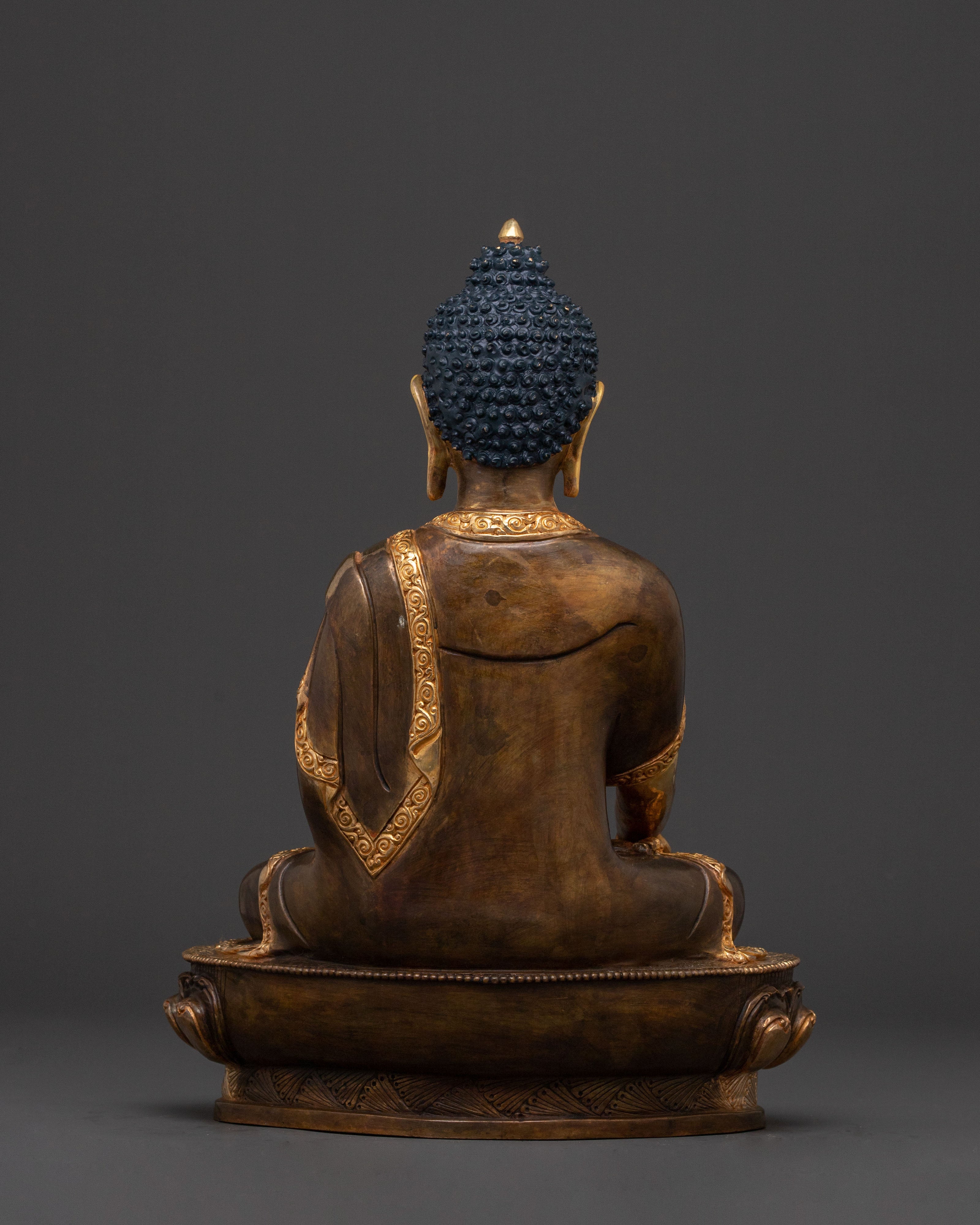 Shakyamuni Buddha Sacred Teaching Statue – 24K Gold Gilded
