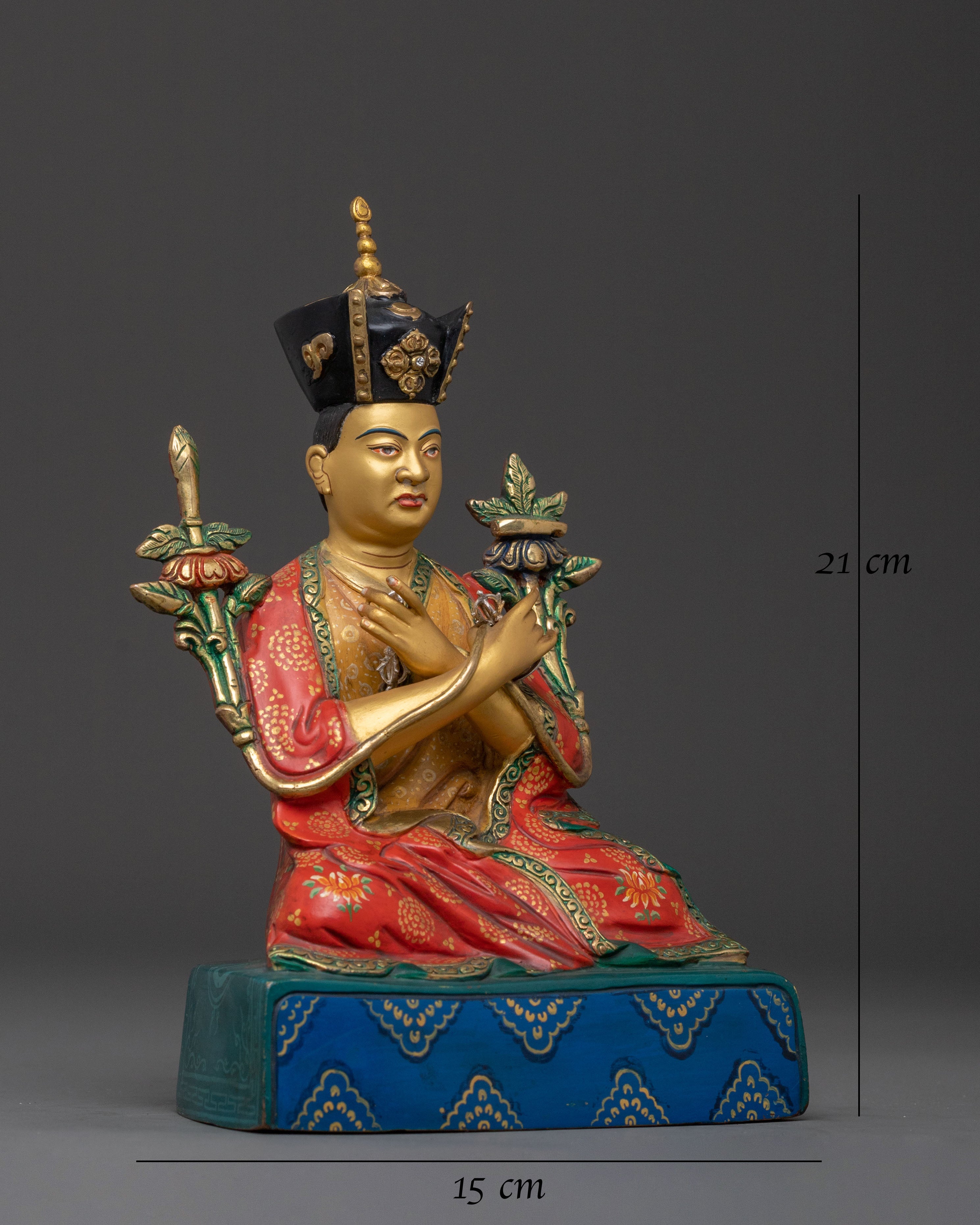 16th Karmapa Handcrafted Statue | 24K Gold Gilded