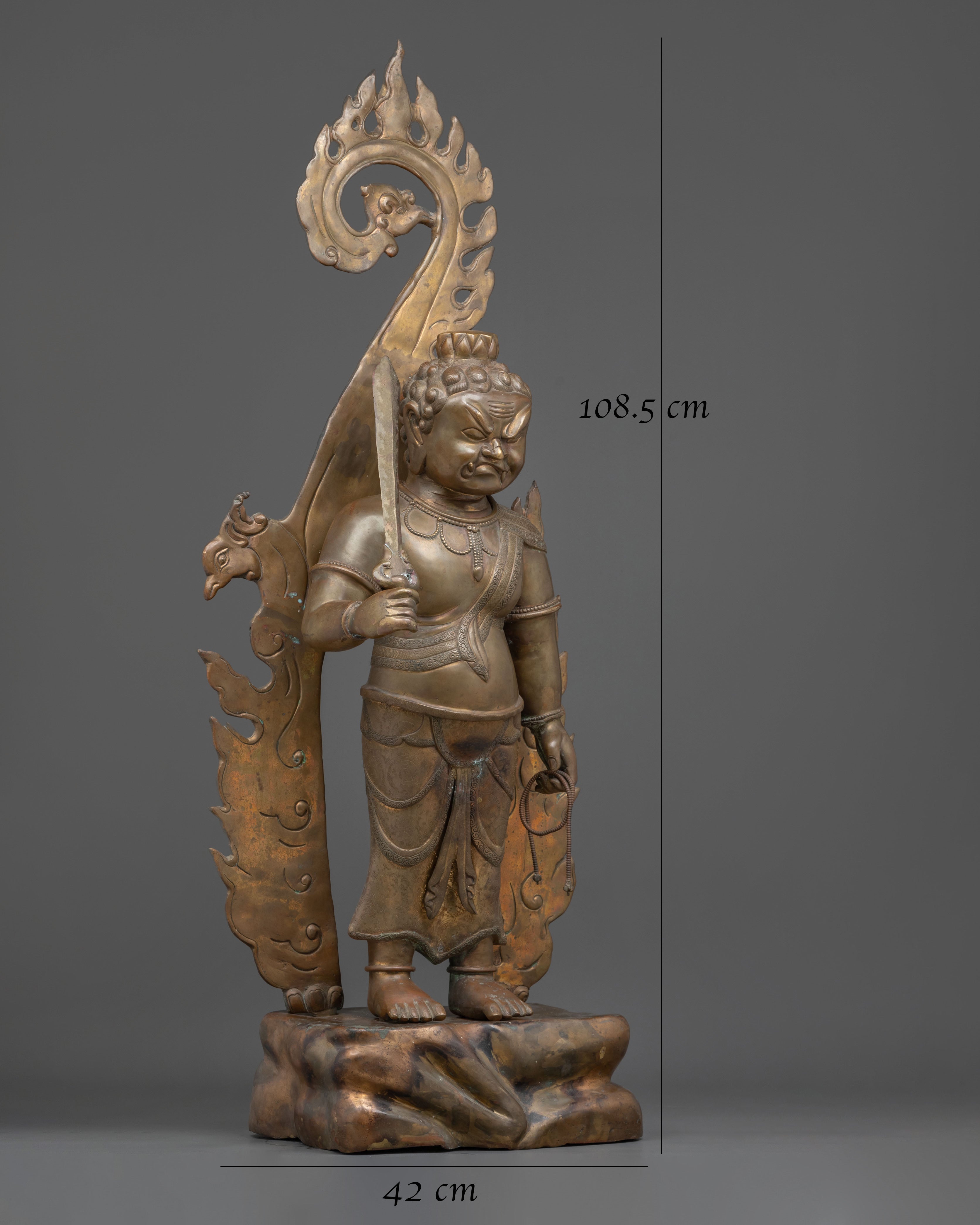 Yamraj Oxidized Copper Statue | Dharma Protector