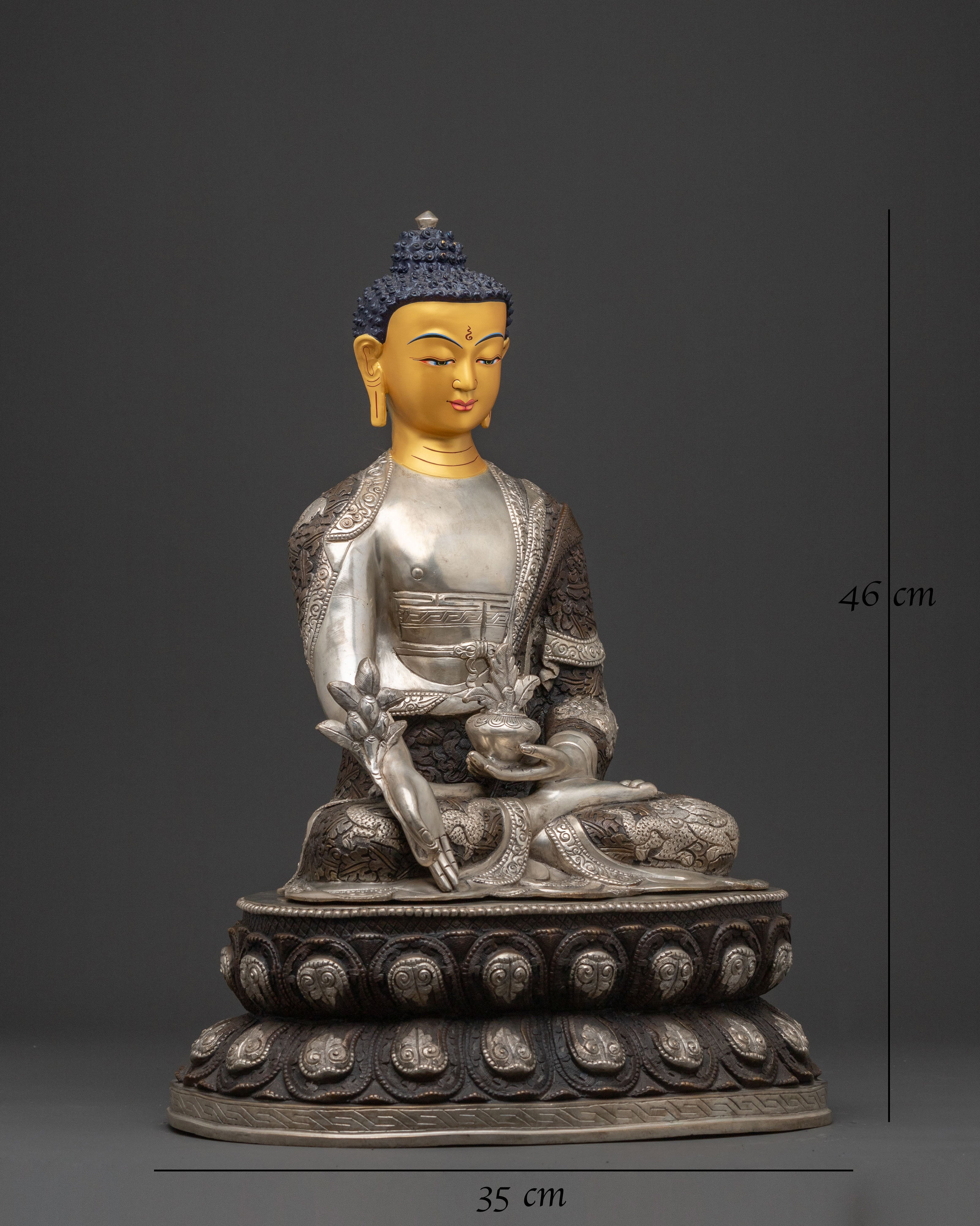 Medicine Buddha: Handcrafted Healing Sculpture