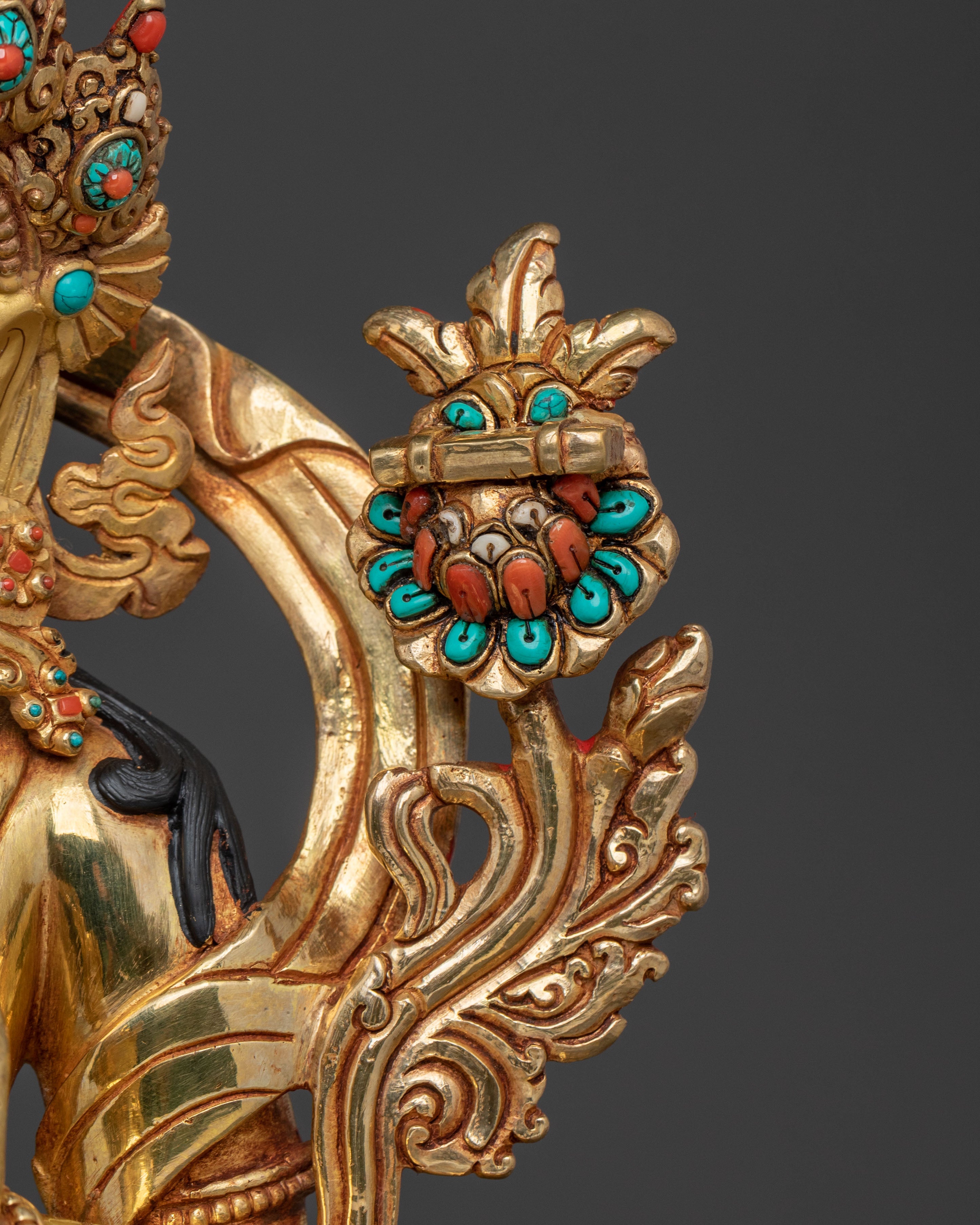 Manjushri Statue | Wisdom Figurine with Copper Body