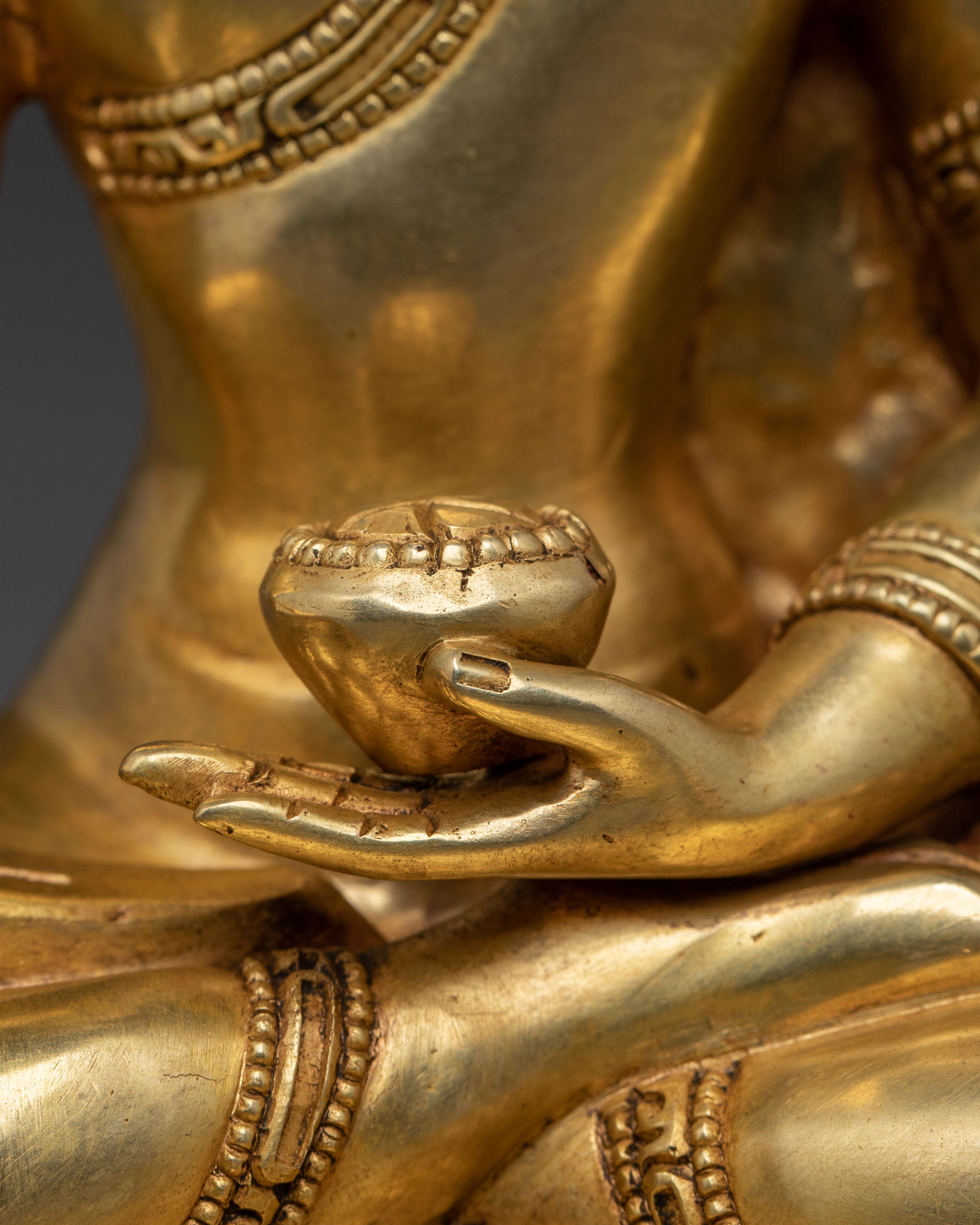 Shakyamuni Buddha Traditional Handcrafted Statue – 24K Gilded
