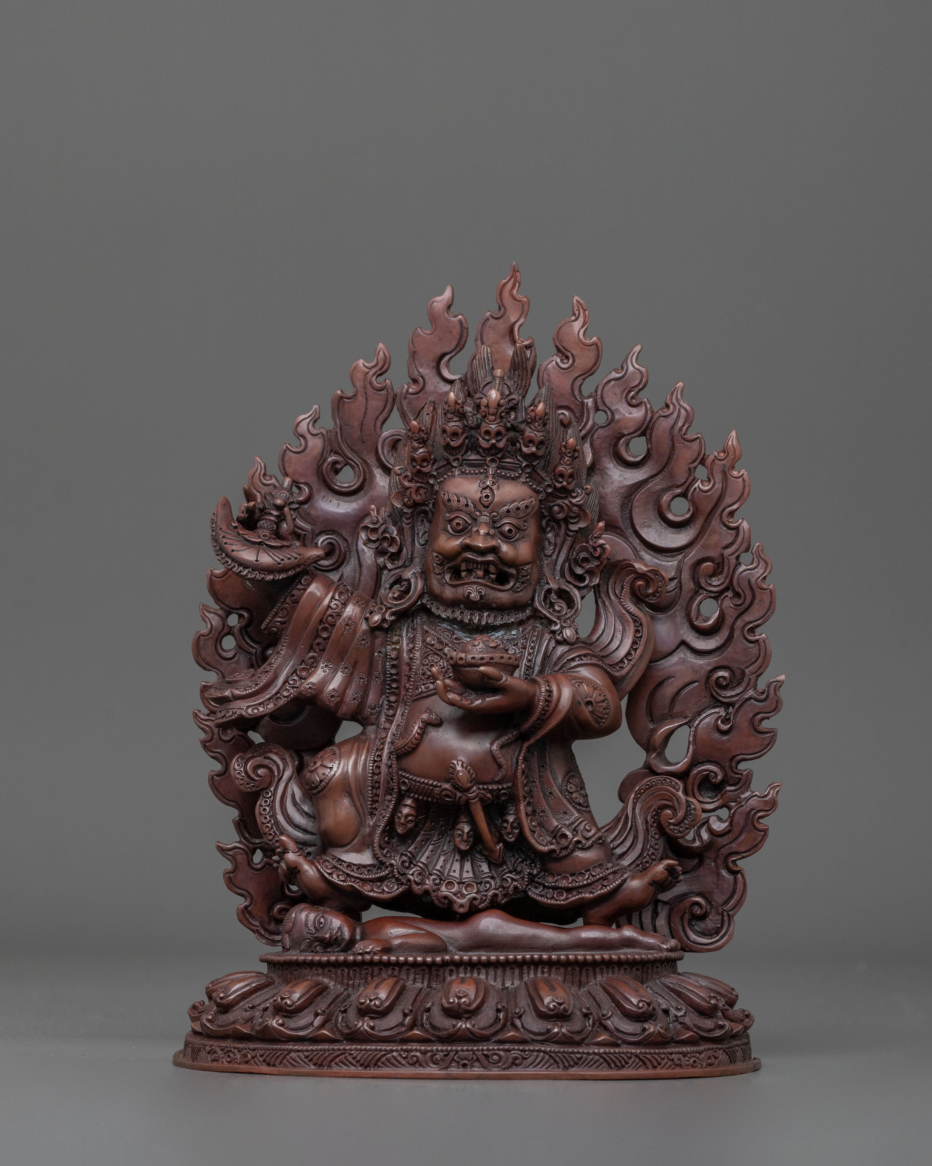 Mahakala Bernakchen Spiritual Sculpture | Tibetan Wrathful Guardian