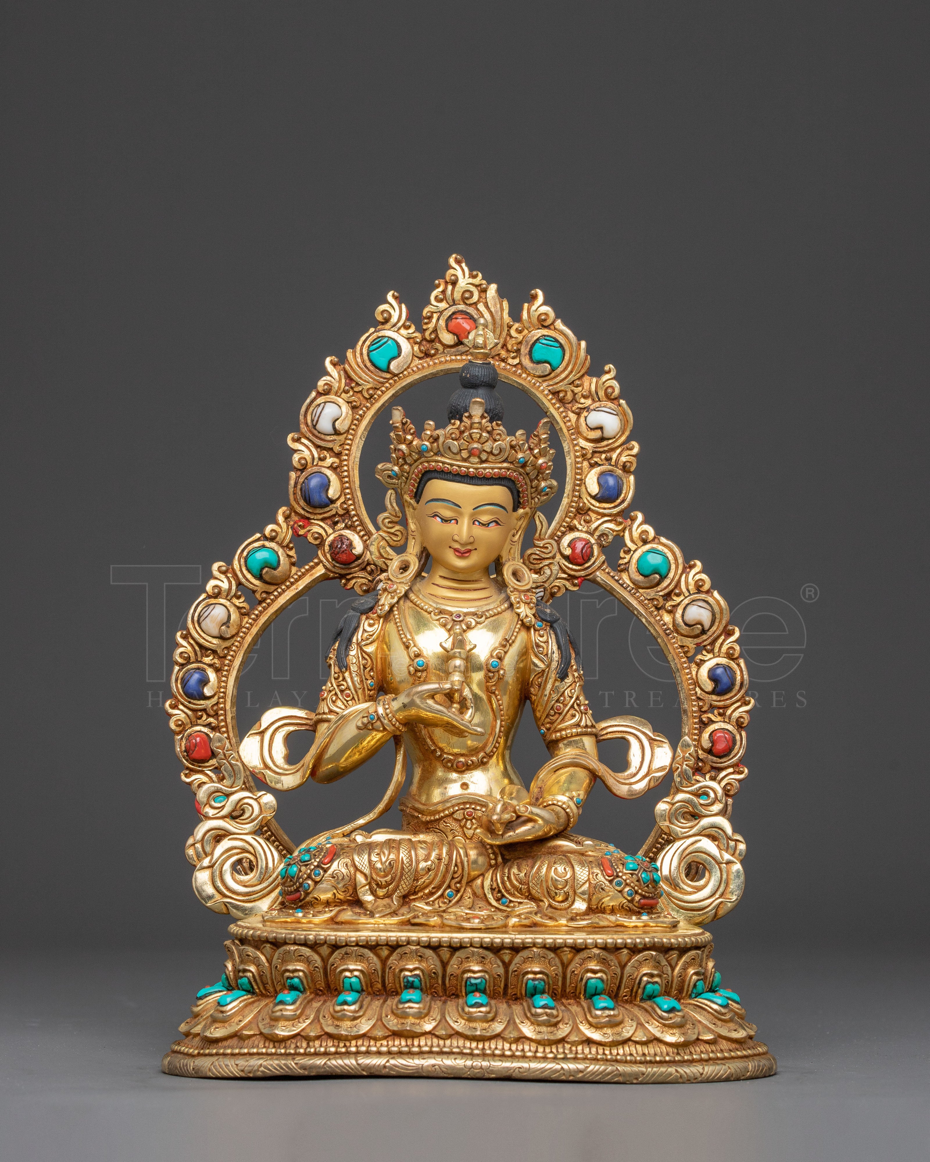 Handmade Himalayan Handcrafted Vajrasattva Copper Statue
