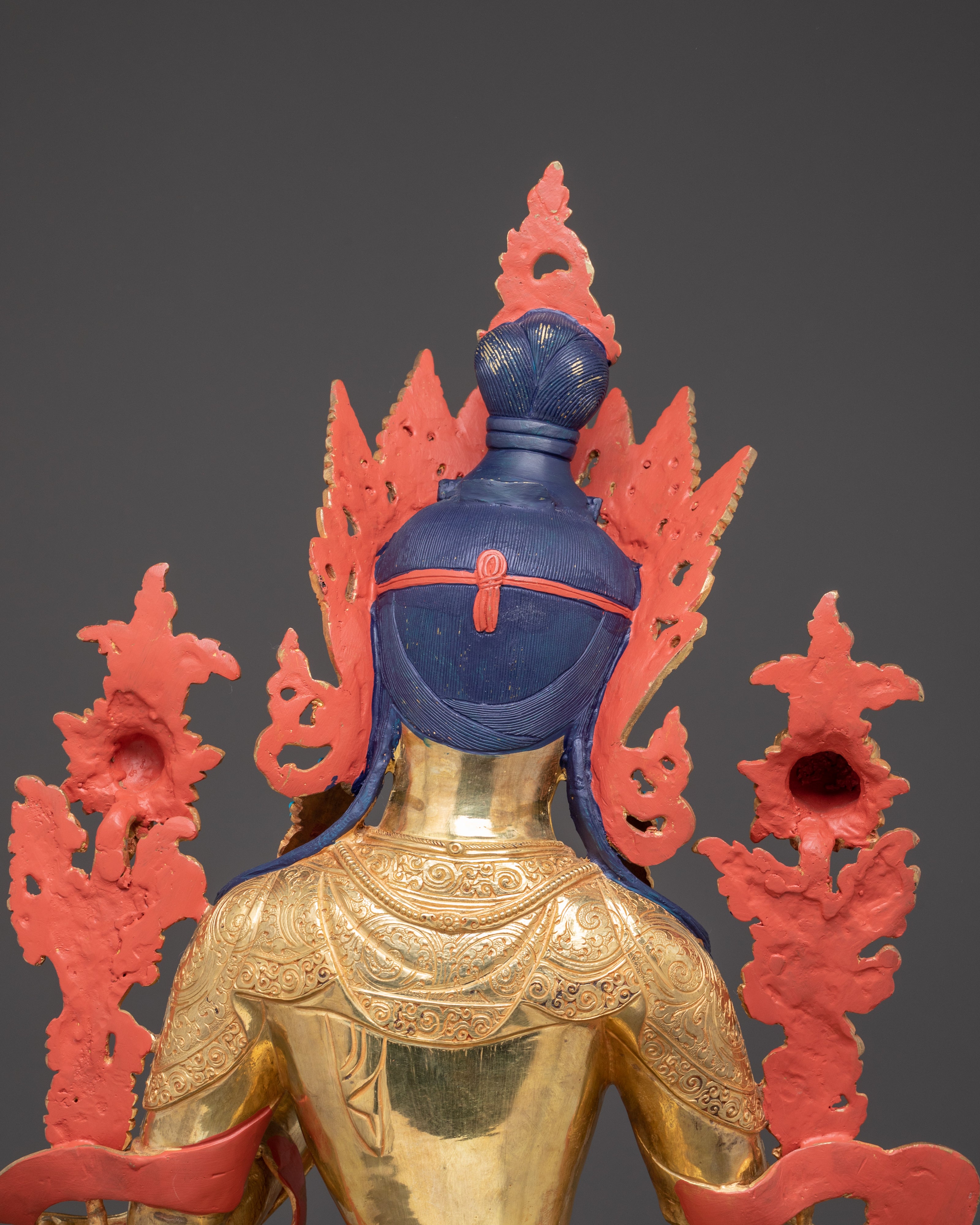 Handmade Tibetan Sacred Art of Green Tara for Altar | Goddess of Compassion