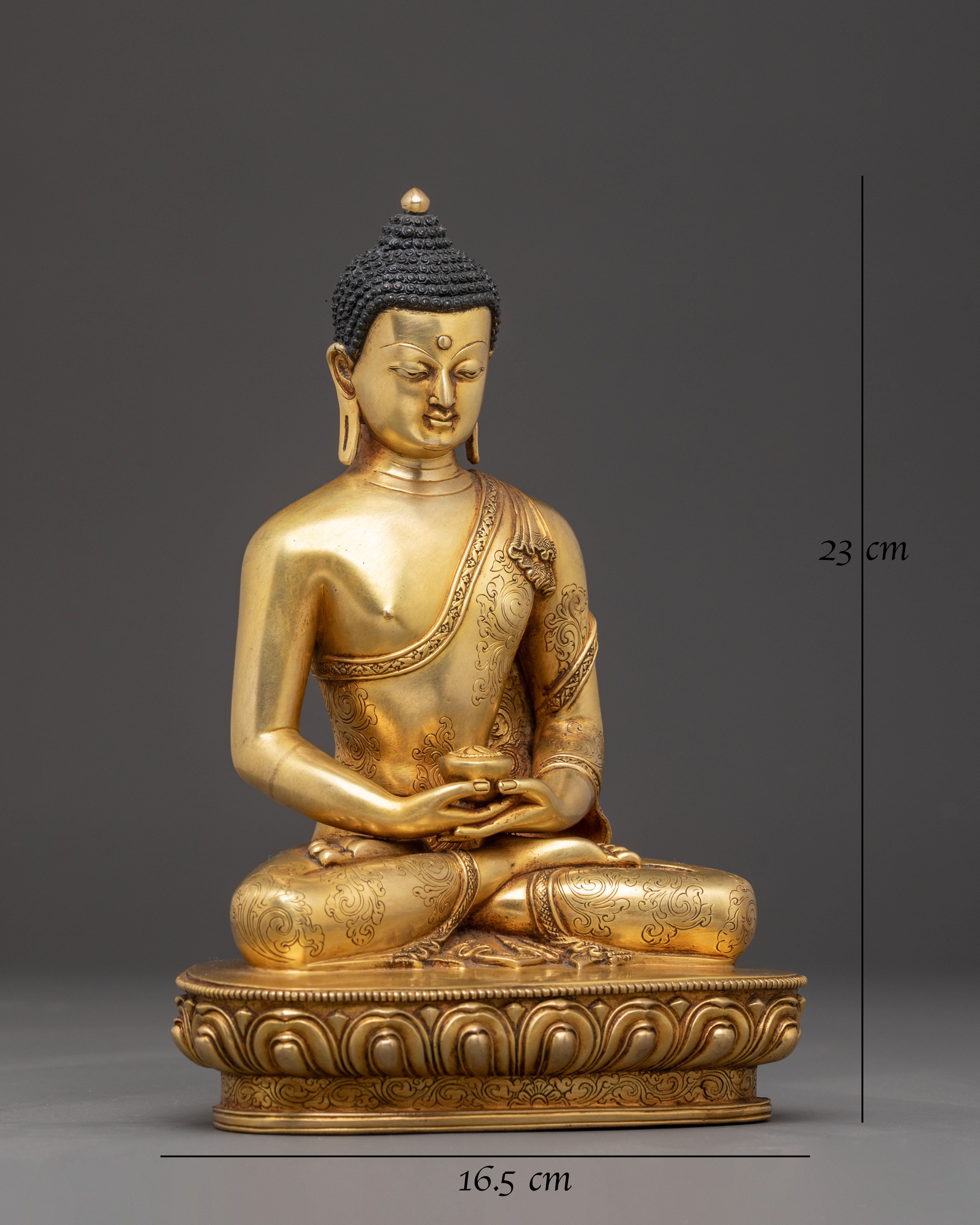 Peaceful Sculpture of Buddha Amitabha