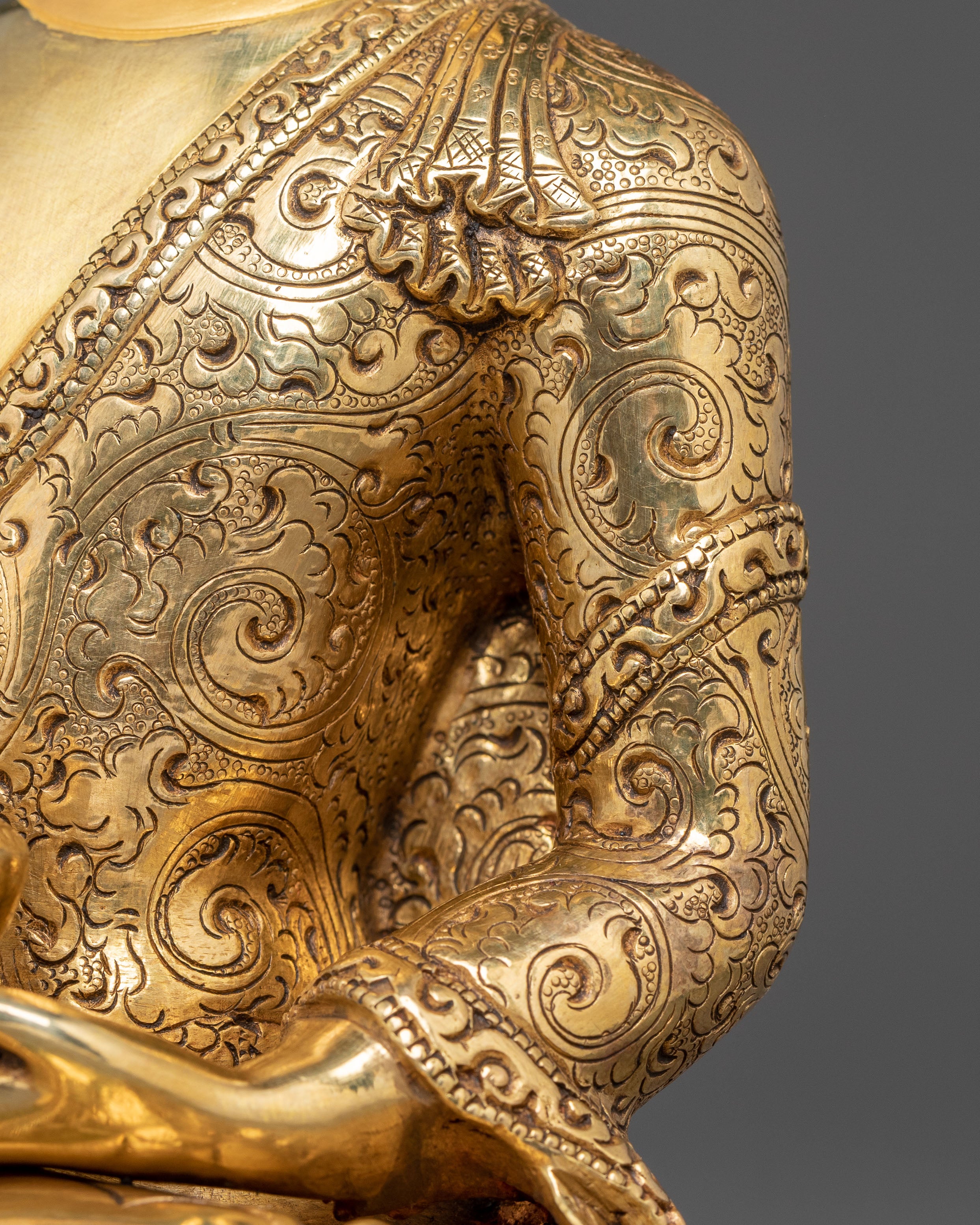 Handcrafted Amitabha Golden Statue | Buddhist Spiritual Art