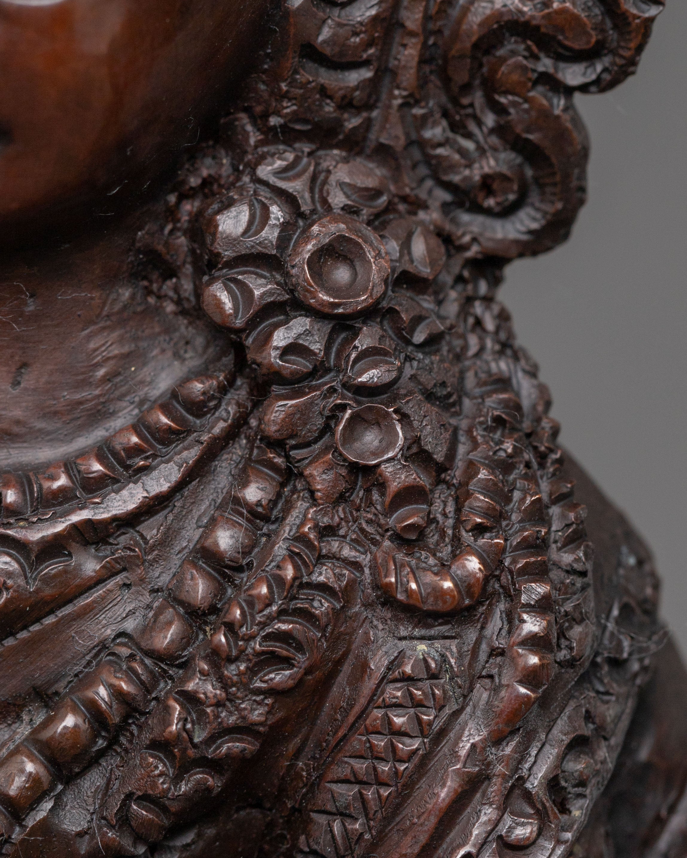 Handcrafted Chenrezig Oxidized Copper Statue | Meditation Altar Decor