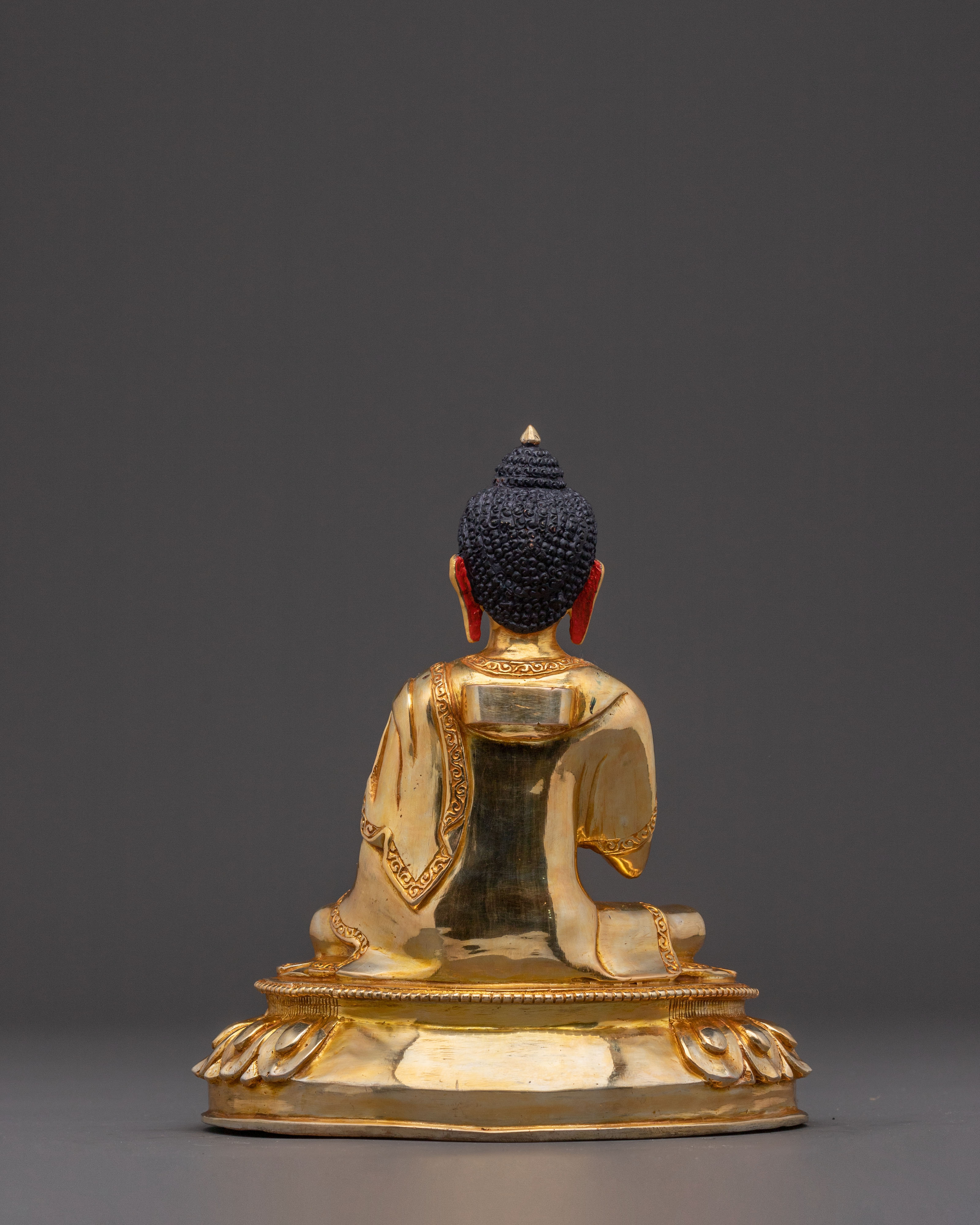 Buddhist Master Nagarjuna Copper Statue – Gilded Serenity