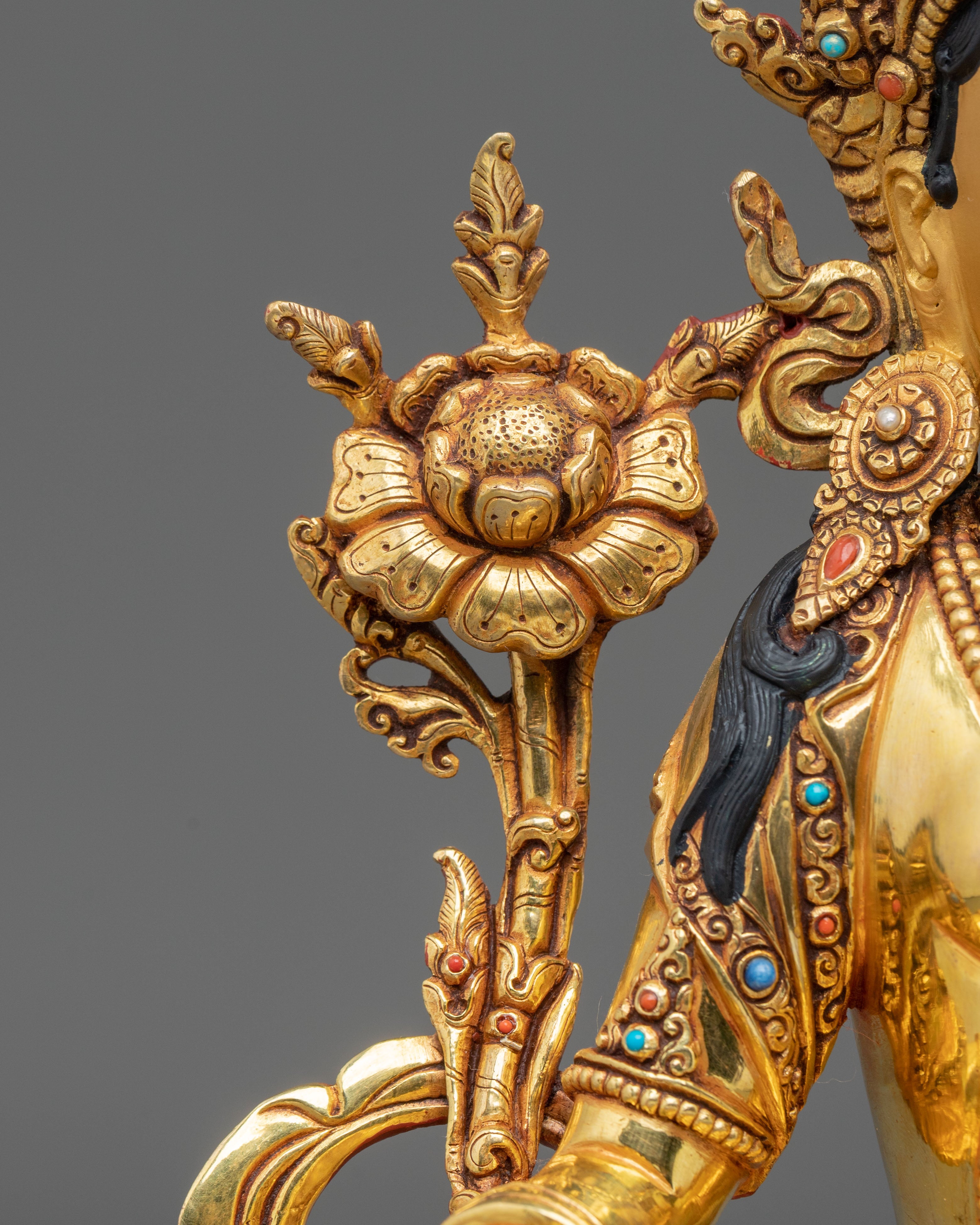 Green Tara Statue | Handcrafted Tibetan Figurine