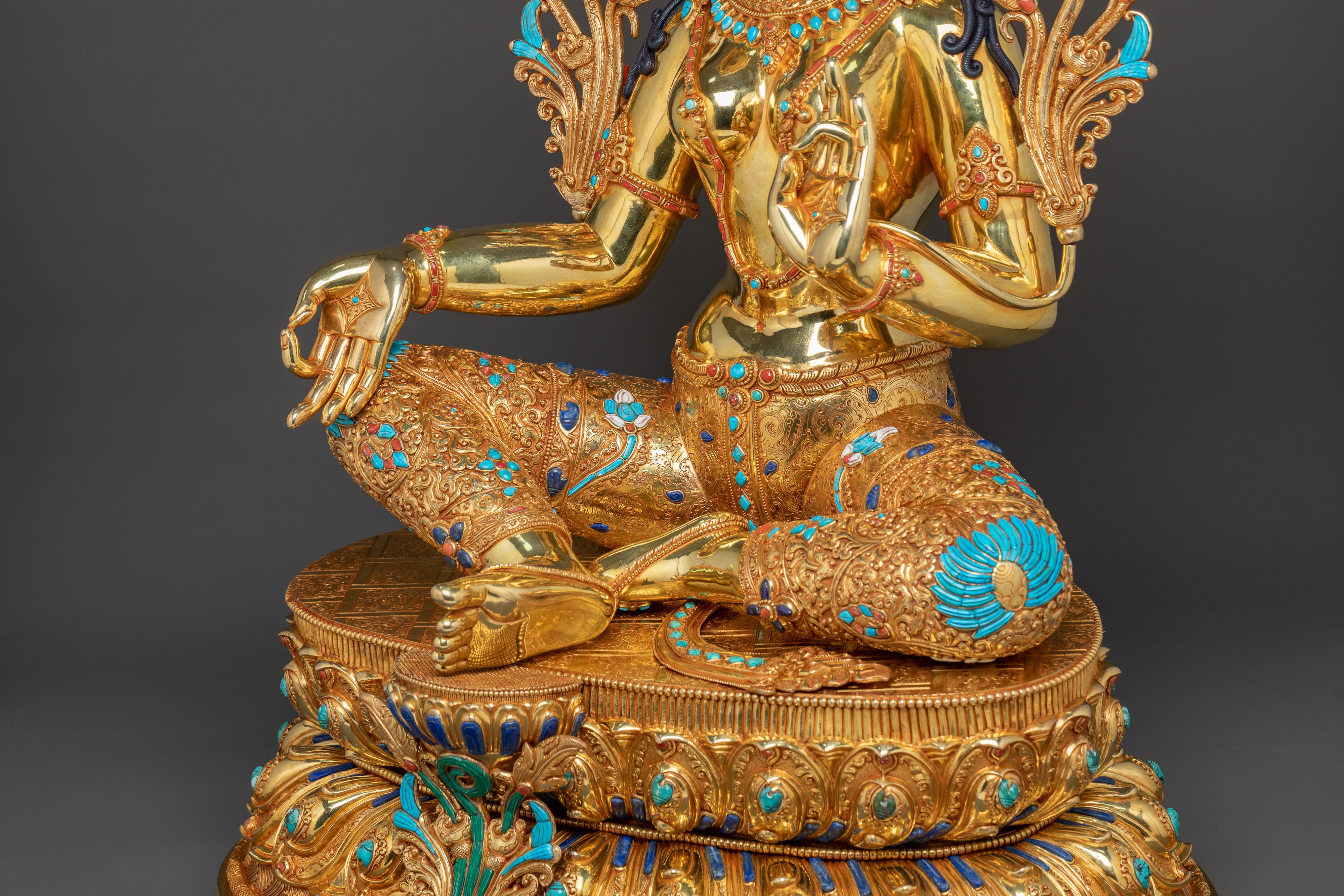 Green Tara Goddess Statue: Embodying Compassion and Divine Protection