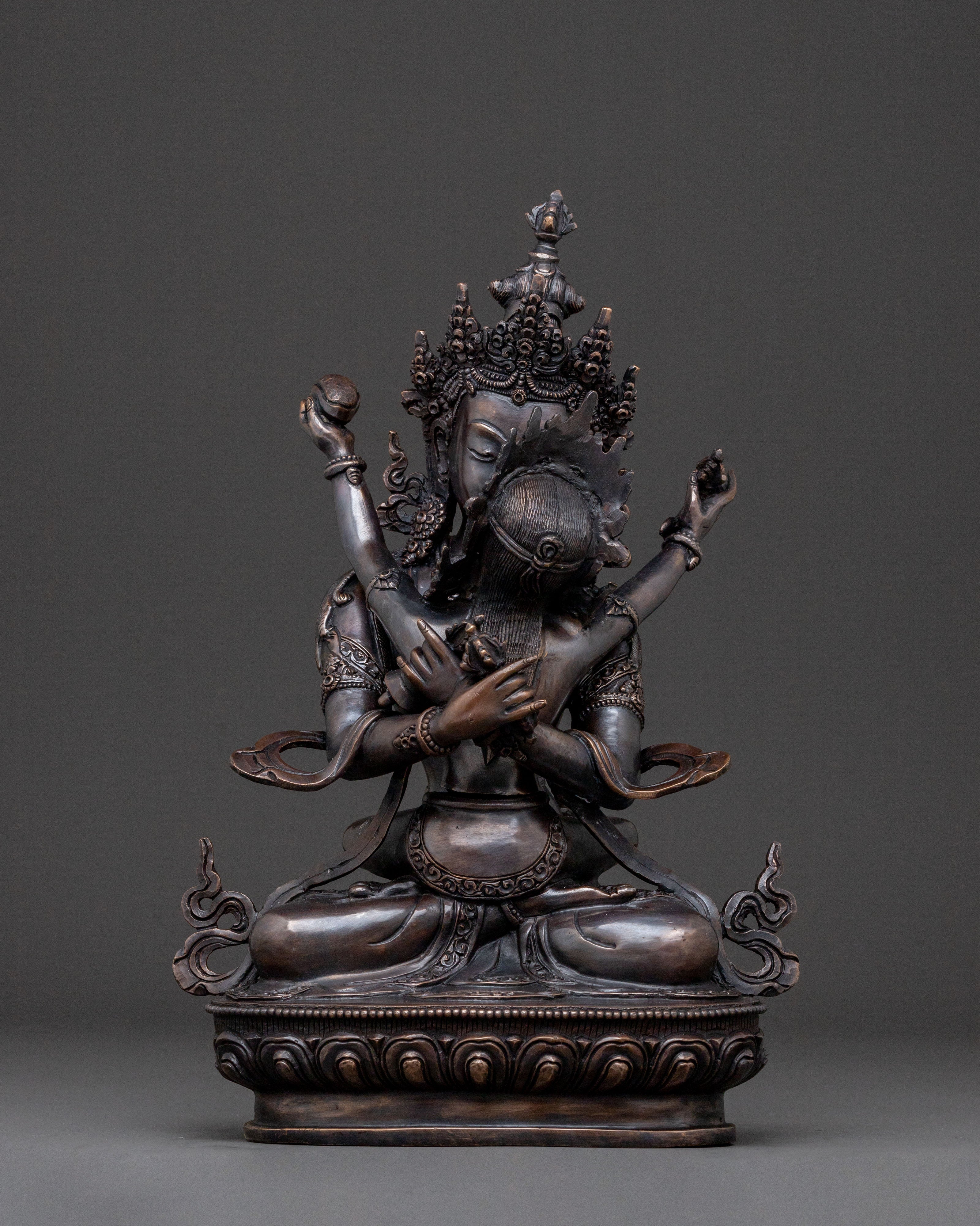 Vajradhara with Vajravani Spiritual Statue | Altar Decor