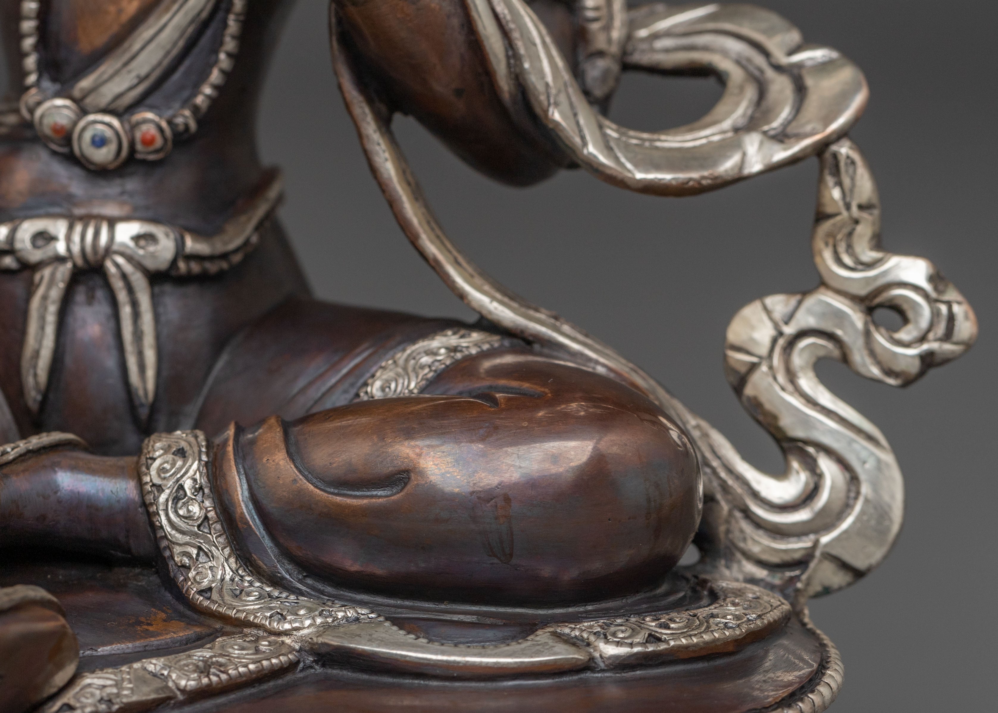 Green Tara Statue | Oxidized Copper Buddhist Goddess