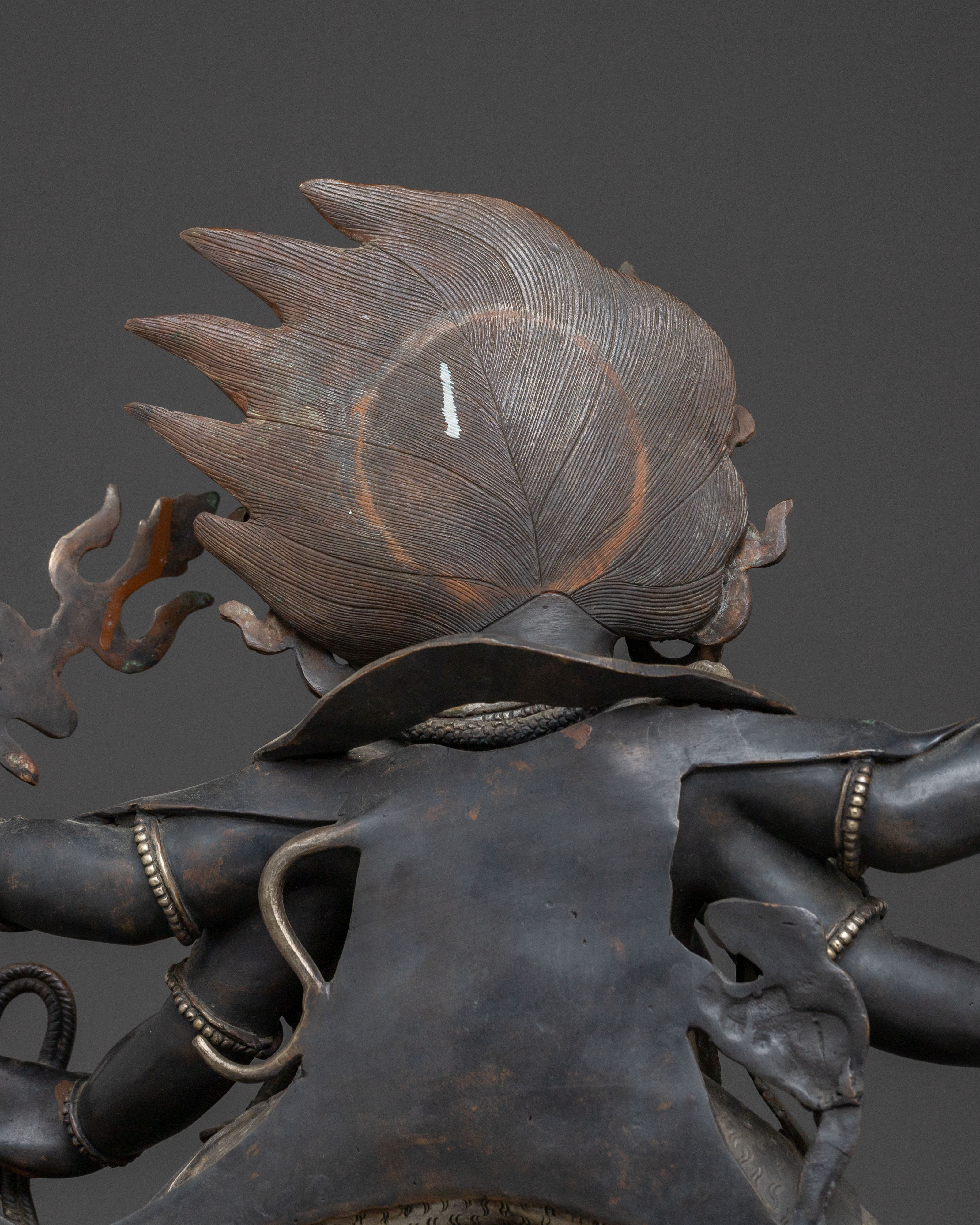 Six-Armed Mahakala Sacred Statue | Antique Finishing