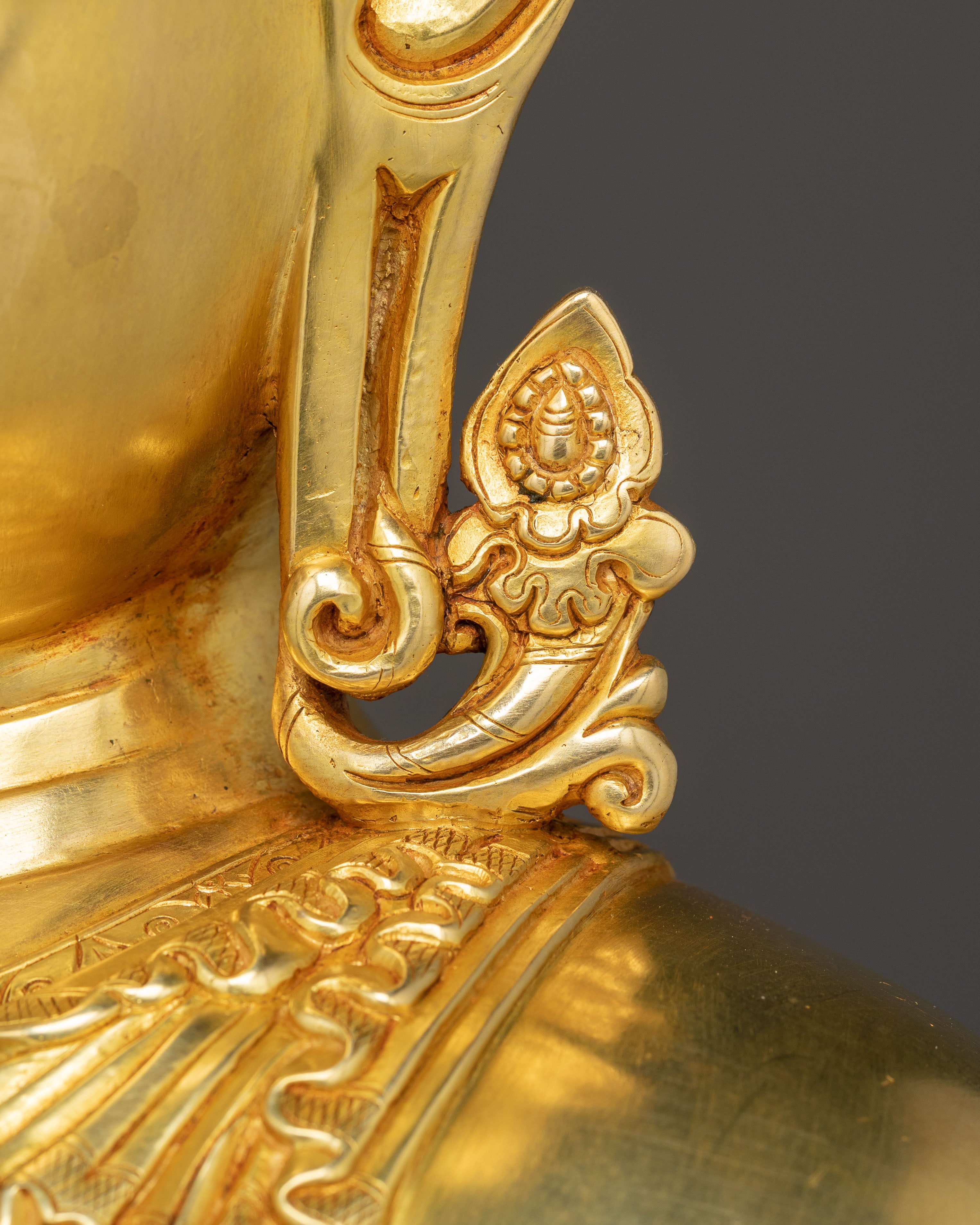 Himalayan Gautama Buddha Handmade Golden Statue | Shakyamuni Buddha Artwork