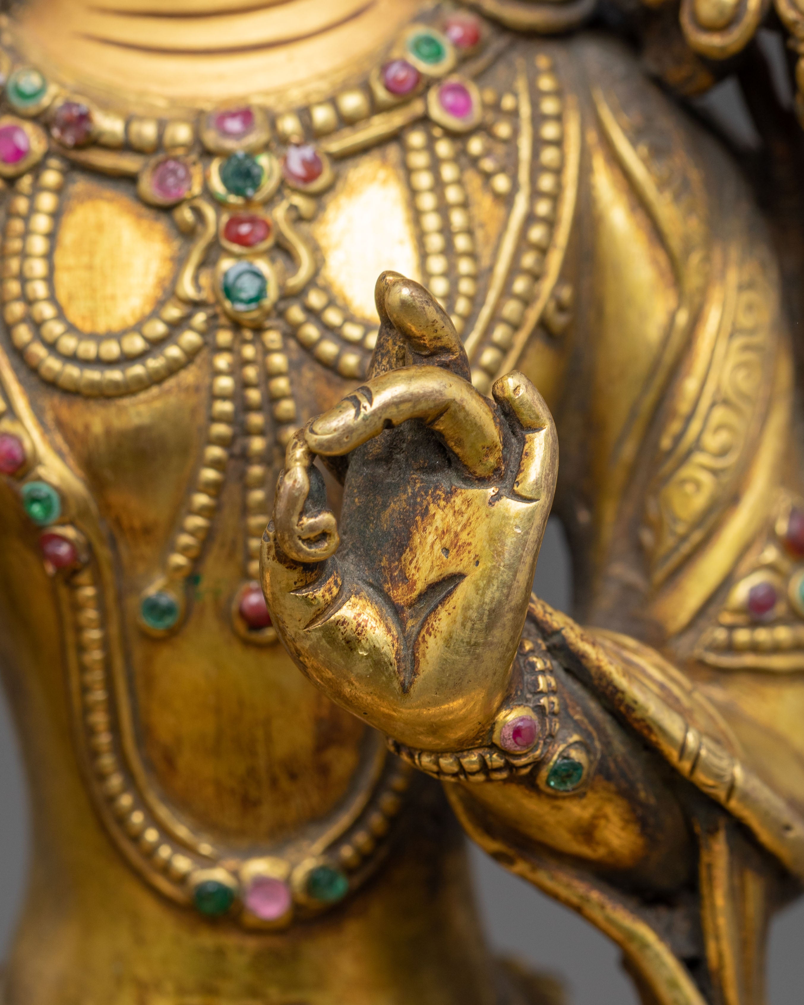 Green Tara Handmade Statue: Mother of All Buddhas