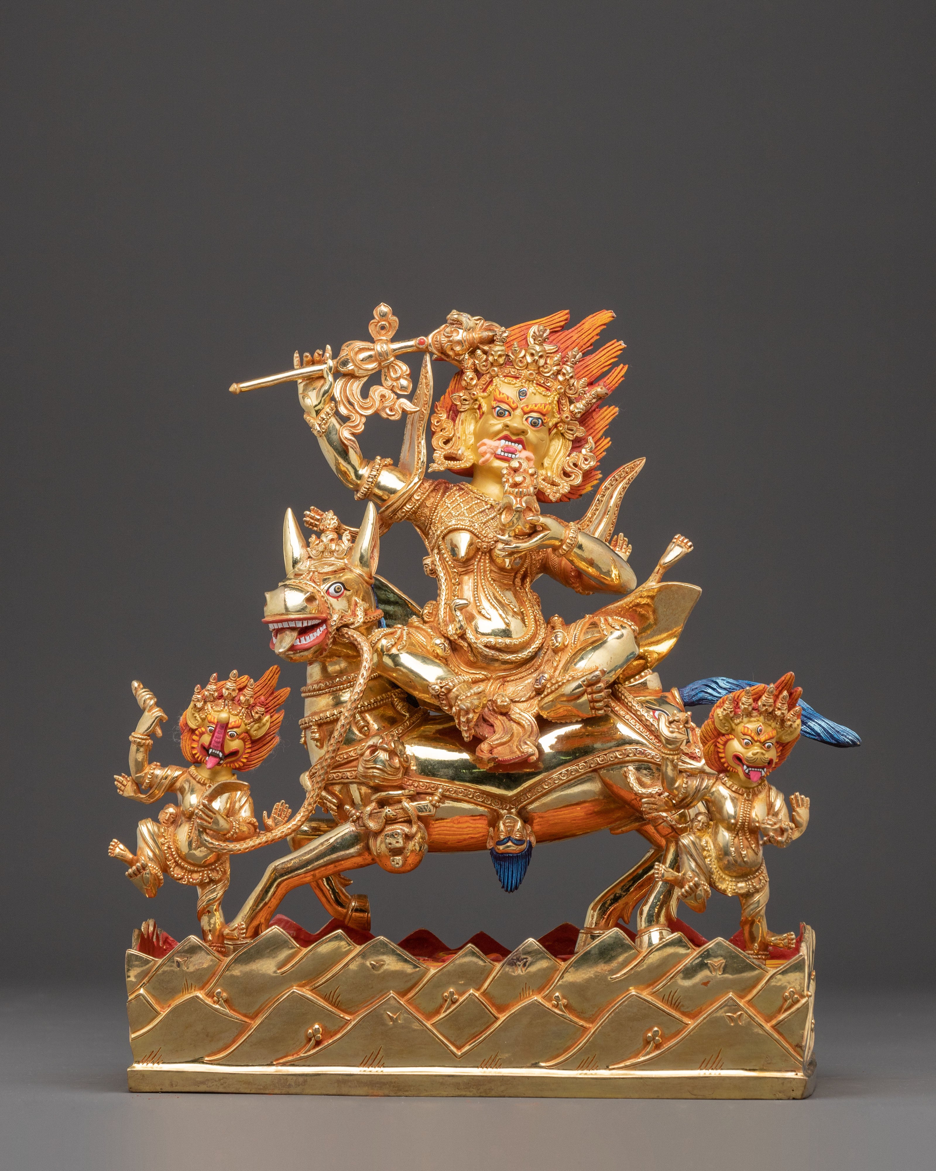 Golden Statue of Palden Lhamo | Fierce Tibetan Protector