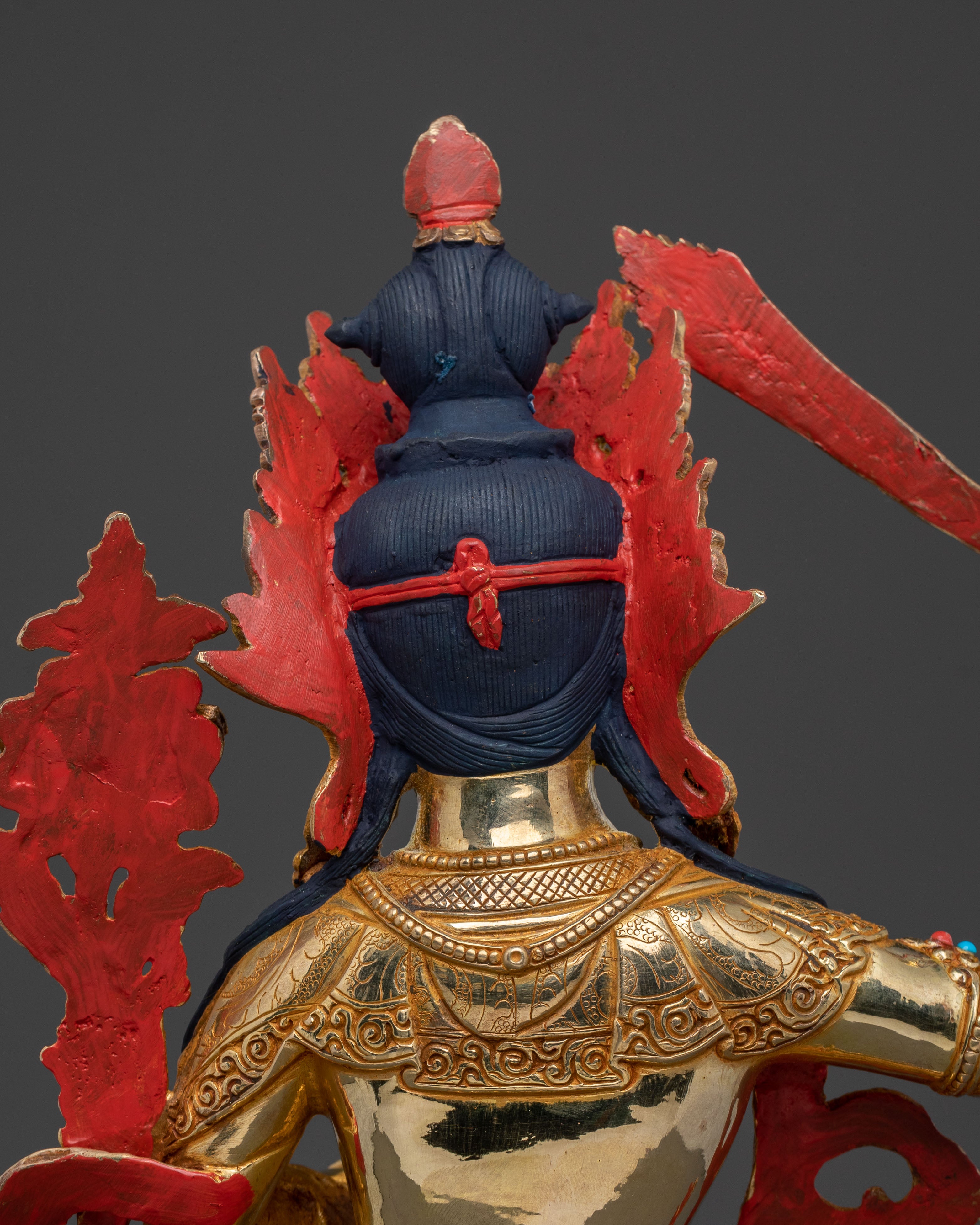 Manjushri 24k Gold Golden Statue | Wisdom and Insight