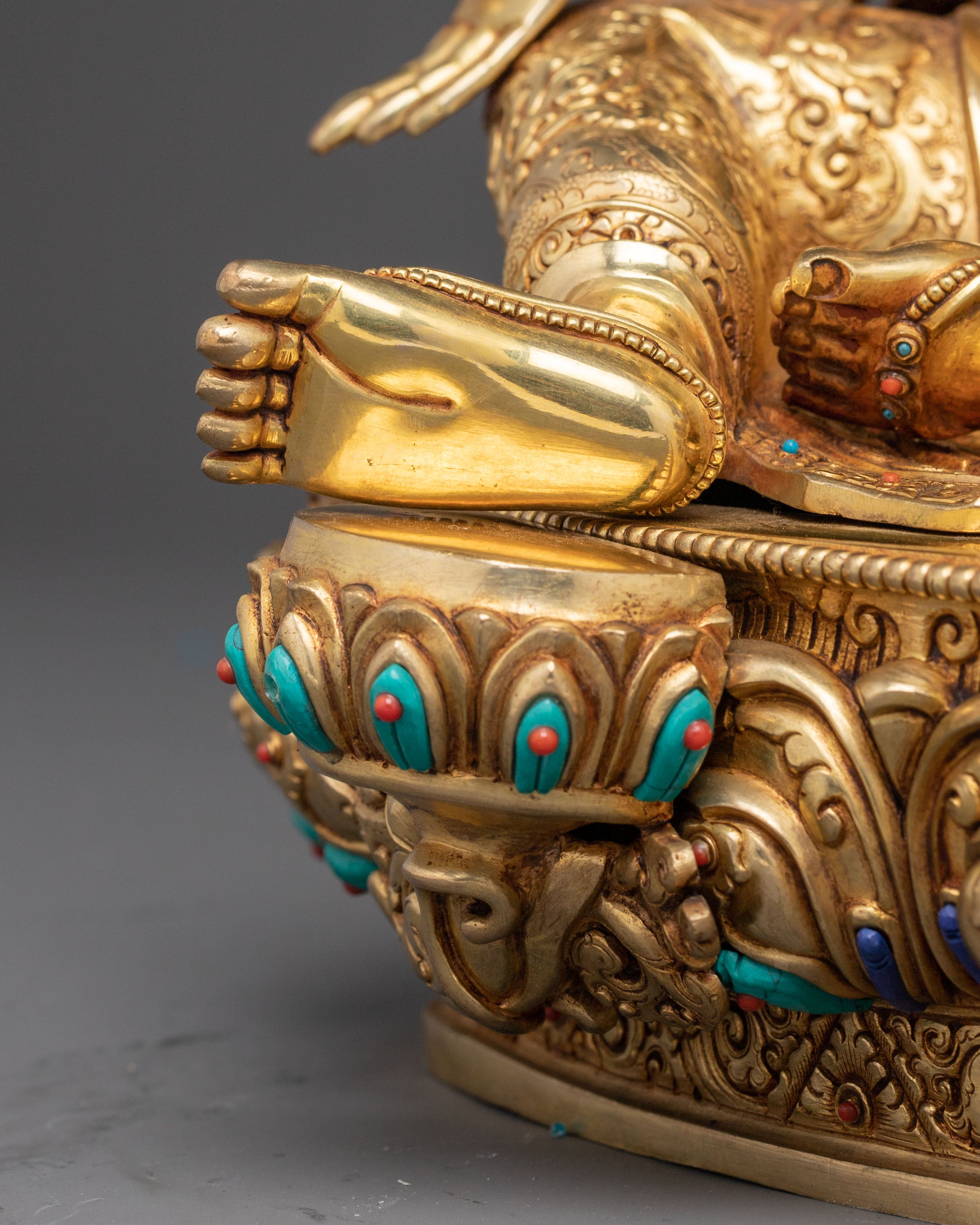 Exquisite 24K Gold Gilded Green Tara Mother of Liberation Statue