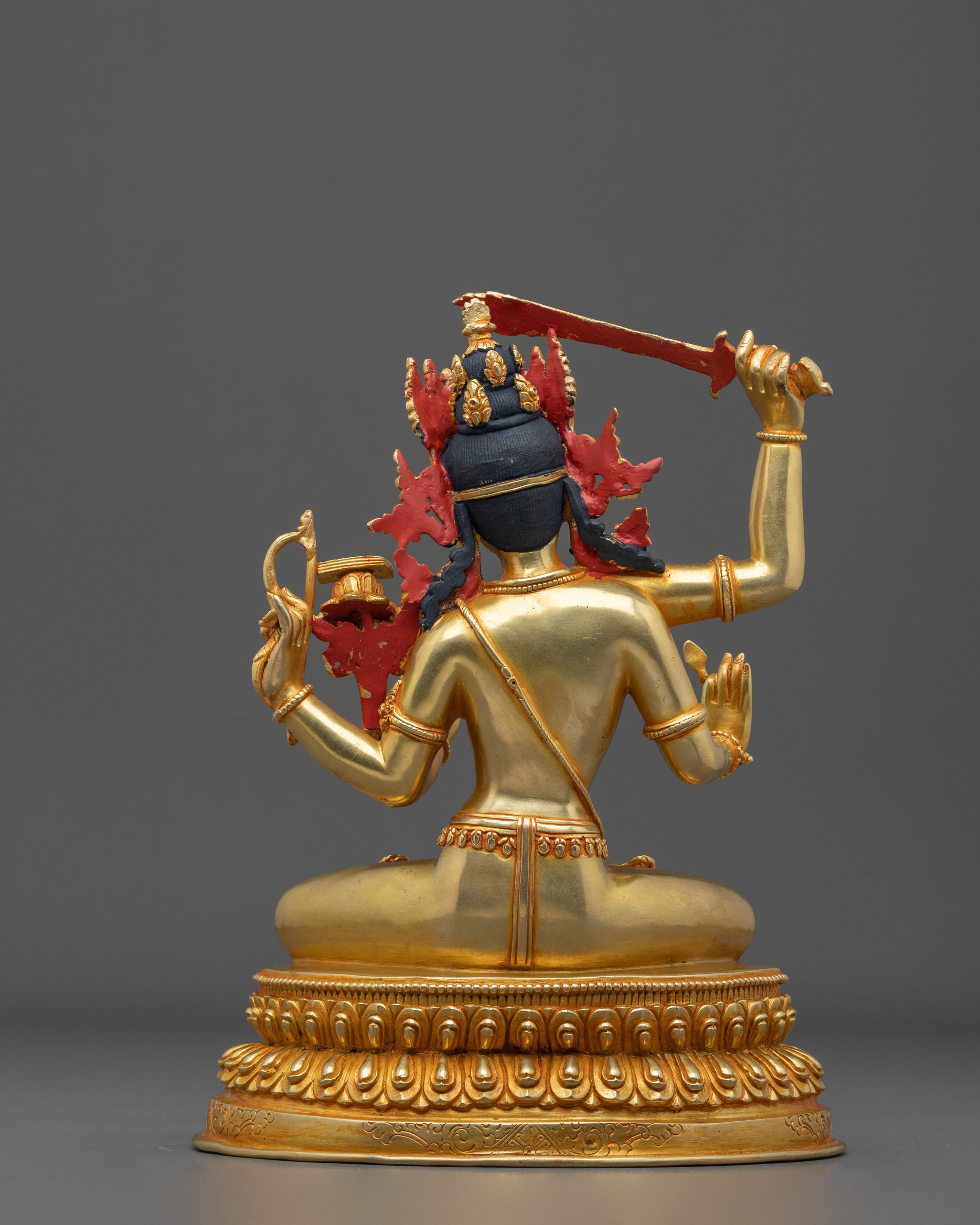 Maha Manjushri Flaming Sword Statue | Symbol of Transcendent Wisdom