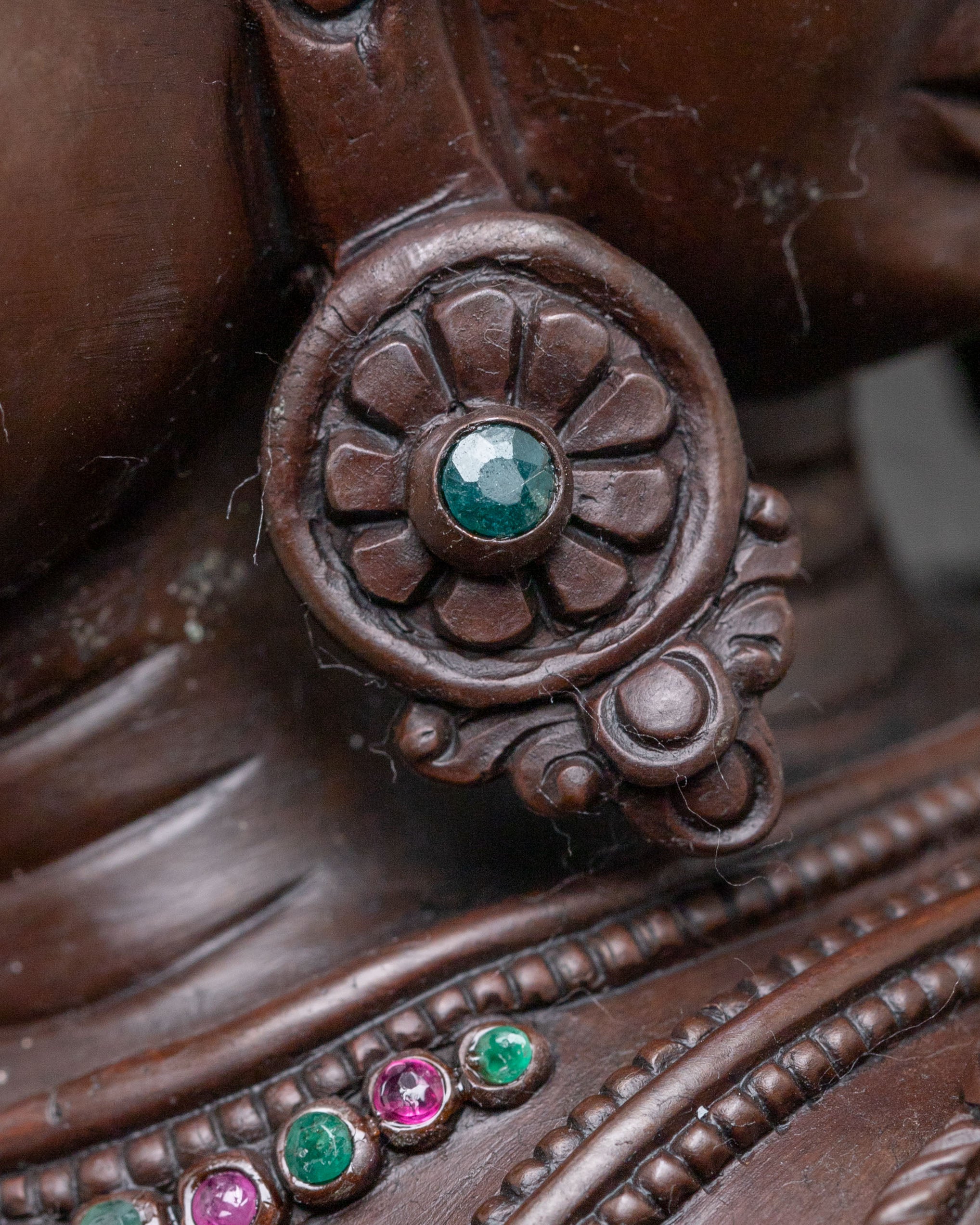 Goddess Siddhi Laxmi: Oxidized Copper Figurine