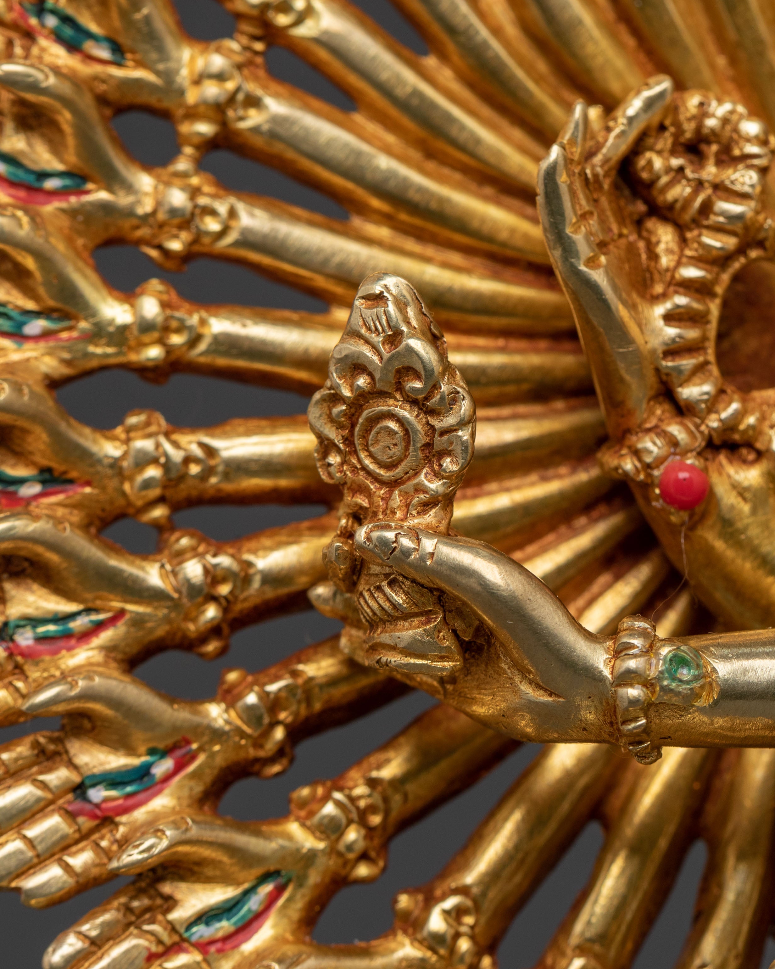 1000 Armed Chenrezig Statue | 24K Gold Gilded Icon