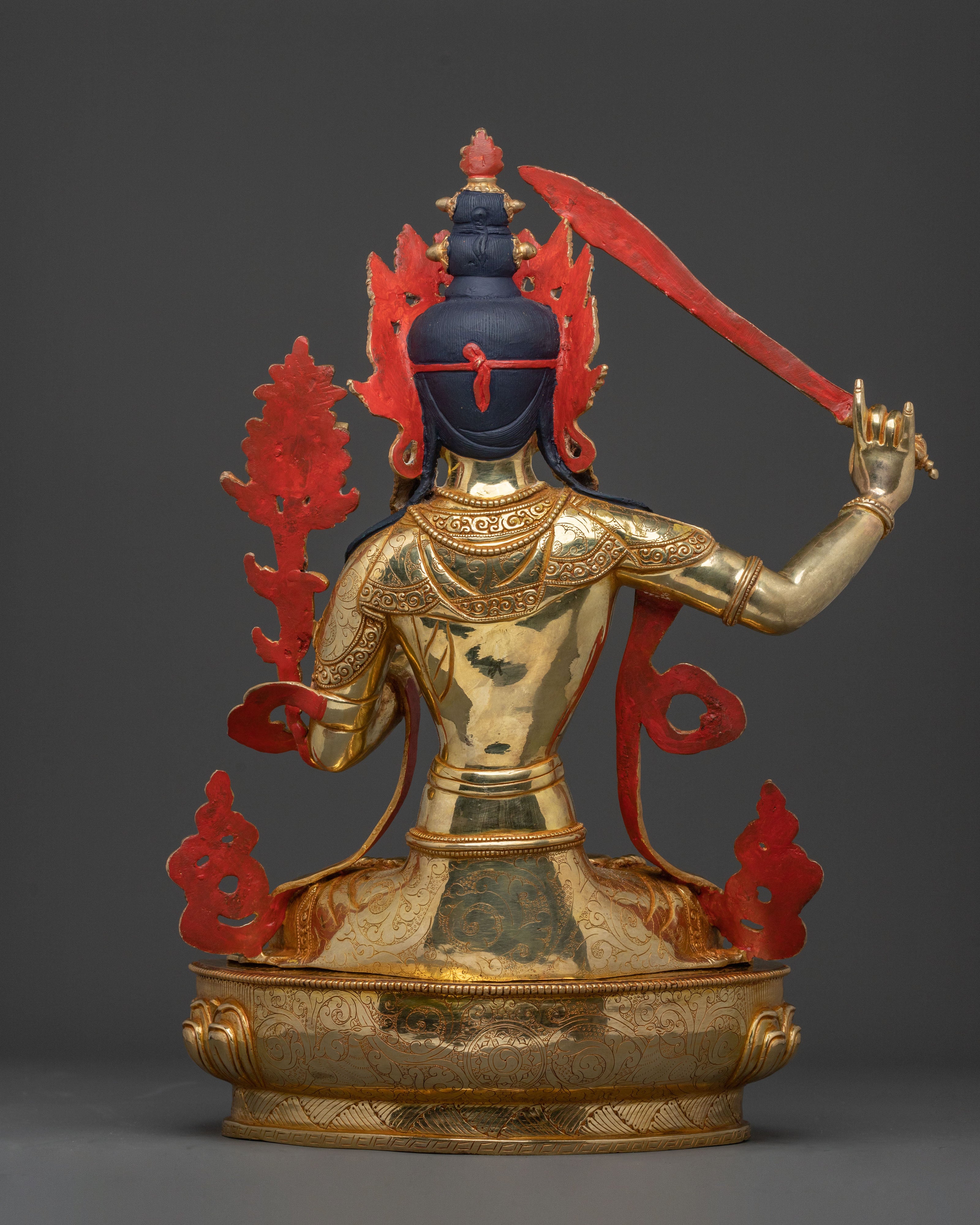 Wisdom Buddha Manjushri Statue | Enlightened Wisdom Altar Decor