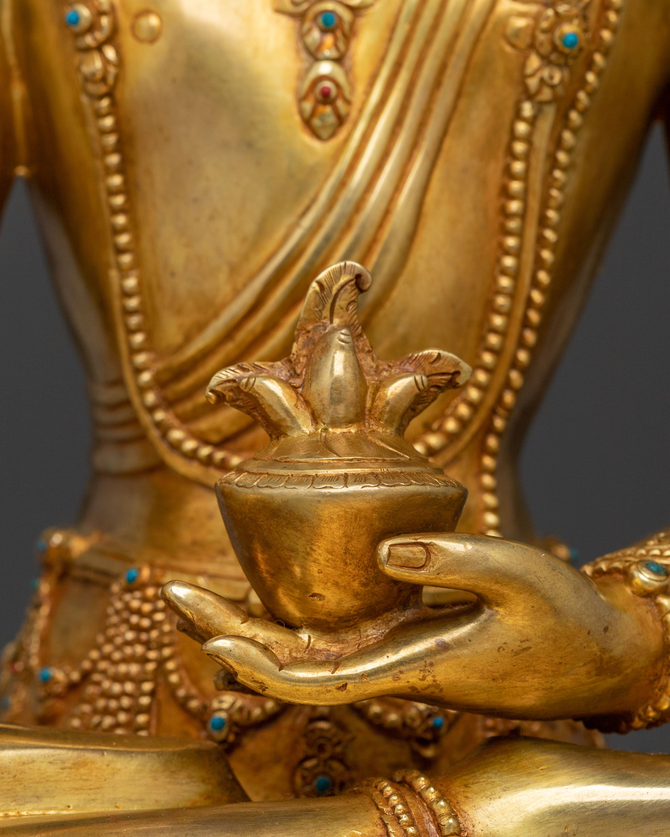 Crown Medicine Buddha Blessing Statue | Spiritual Healer