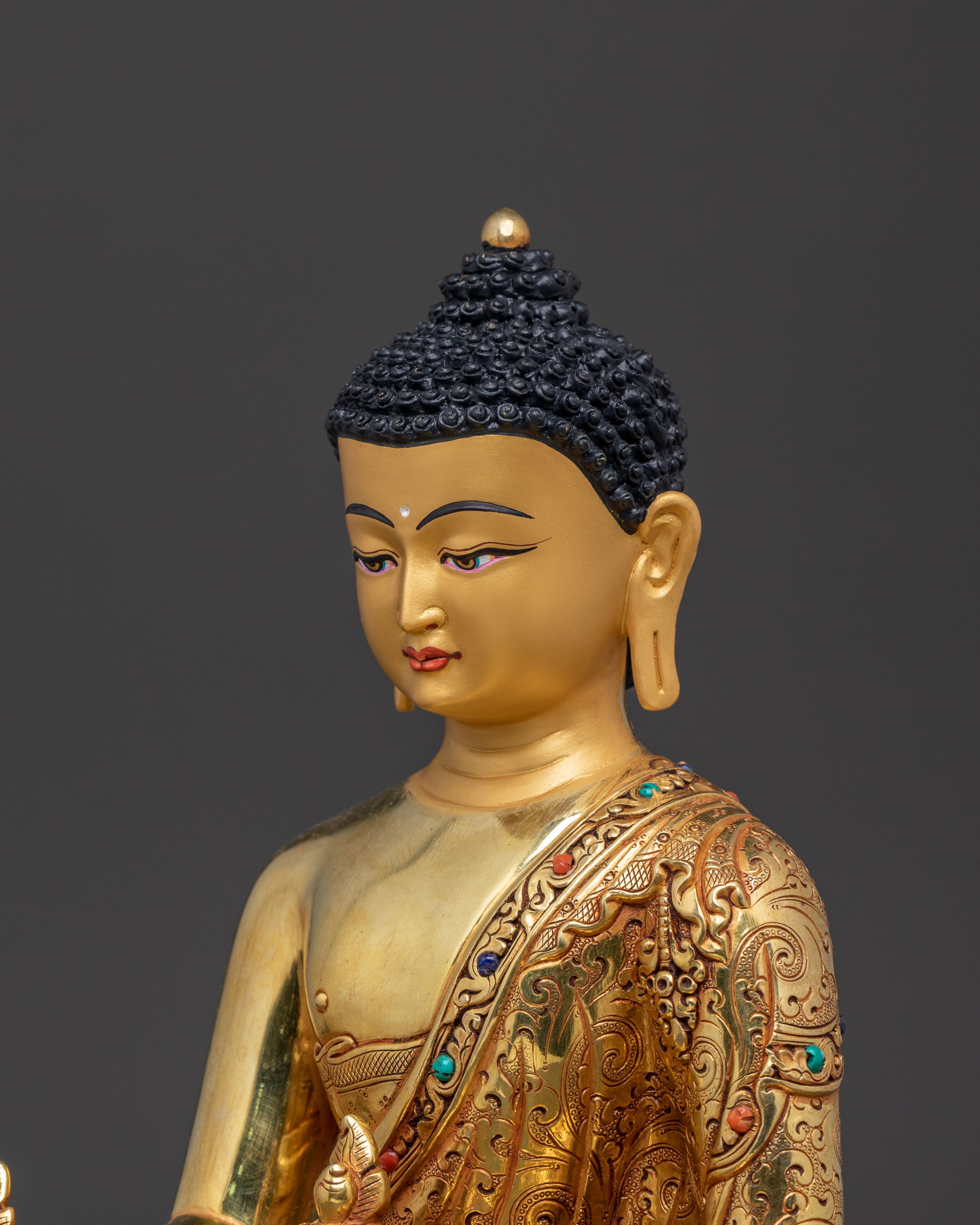 Medicine Buddha Golden Figurine | Spiritual Healing