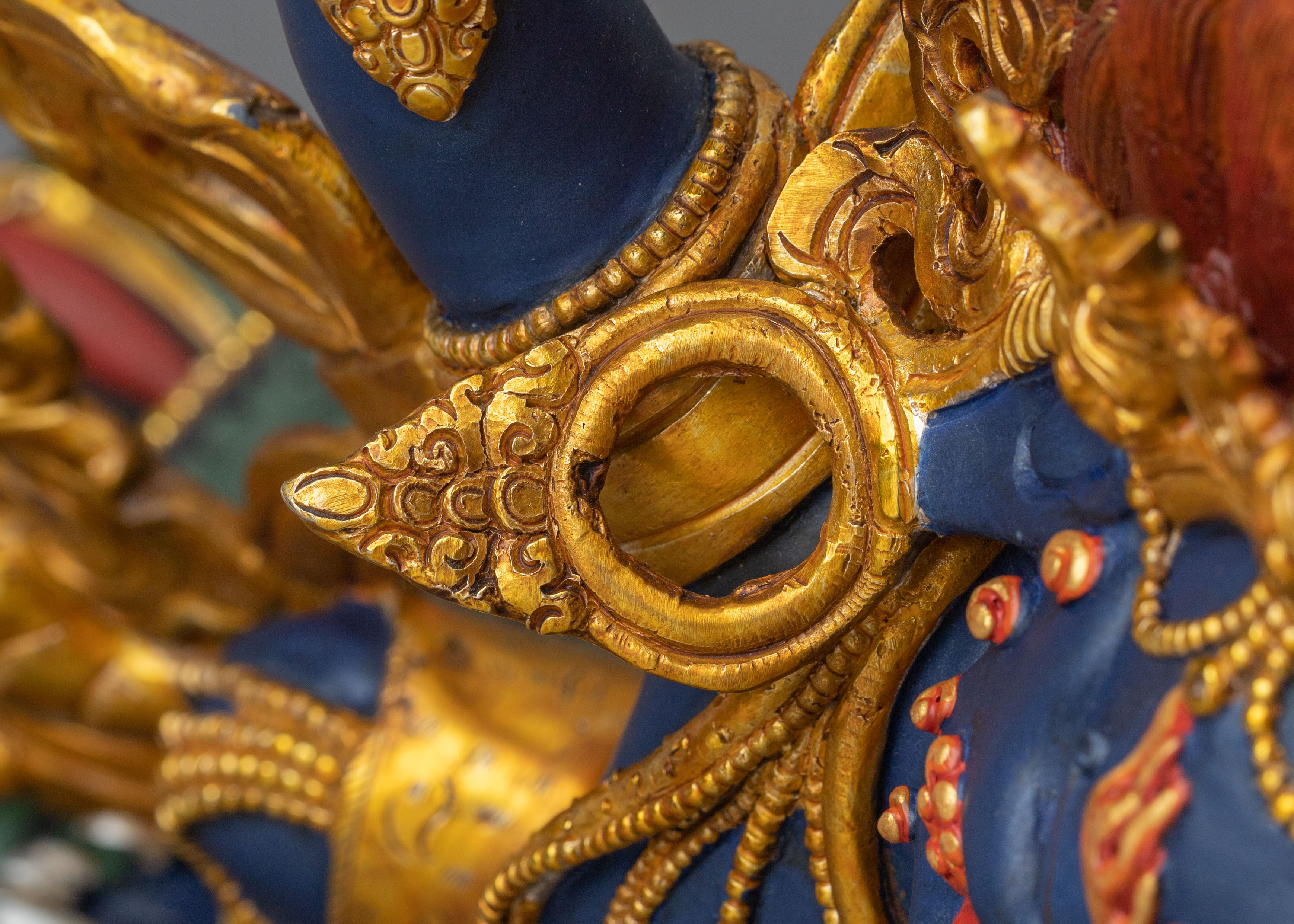 Buddhist Protector Vajrapani Sculpture: Buddhist Deity of Strength and Dharma
