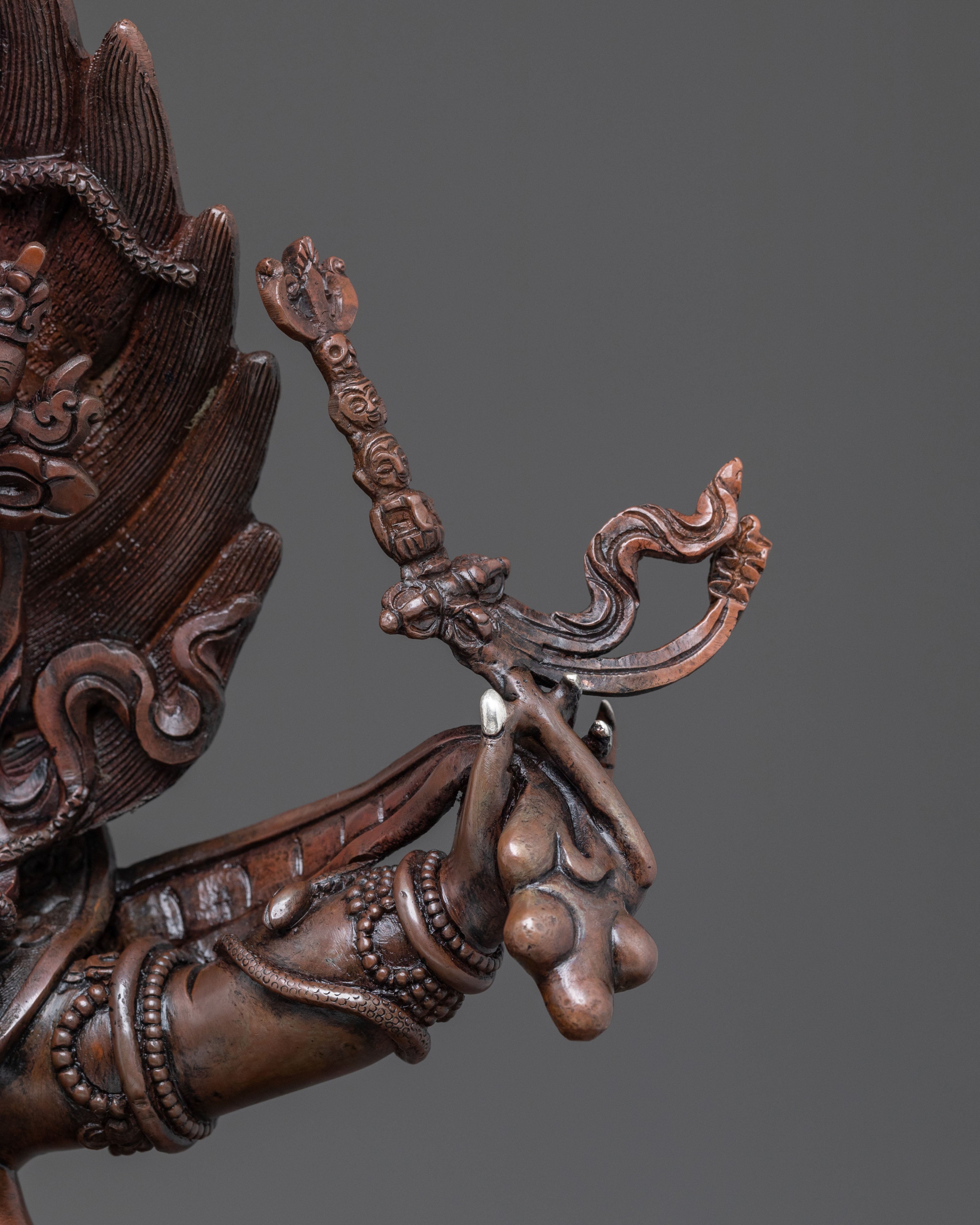 Handcrafted Six-Armed Mahakala Statue – Potent Protector Art