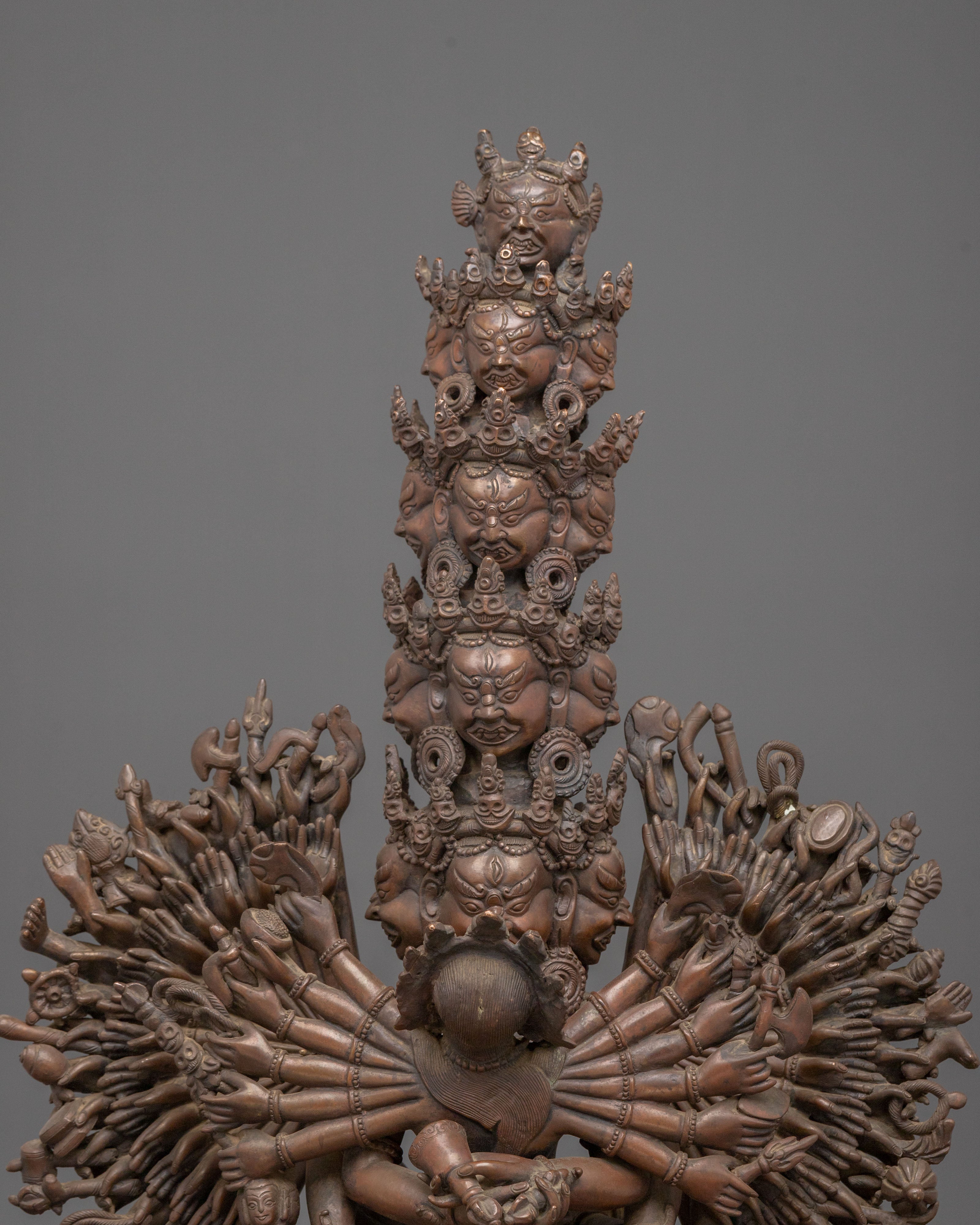 Heruka Chakrasamvara Sculpture | Oxidized Copper Masterpiece