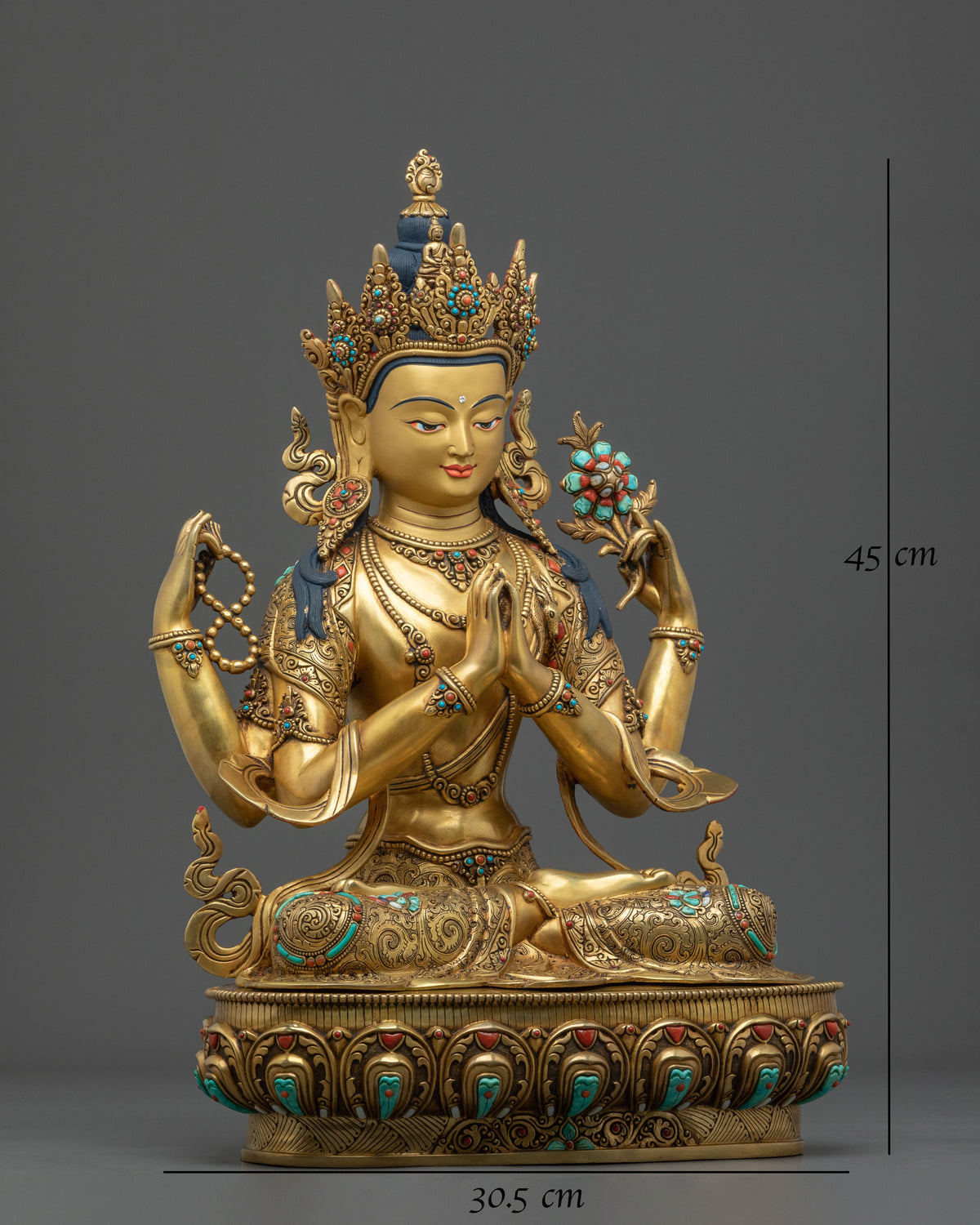 henrezig Statue with 24K Gold Coating