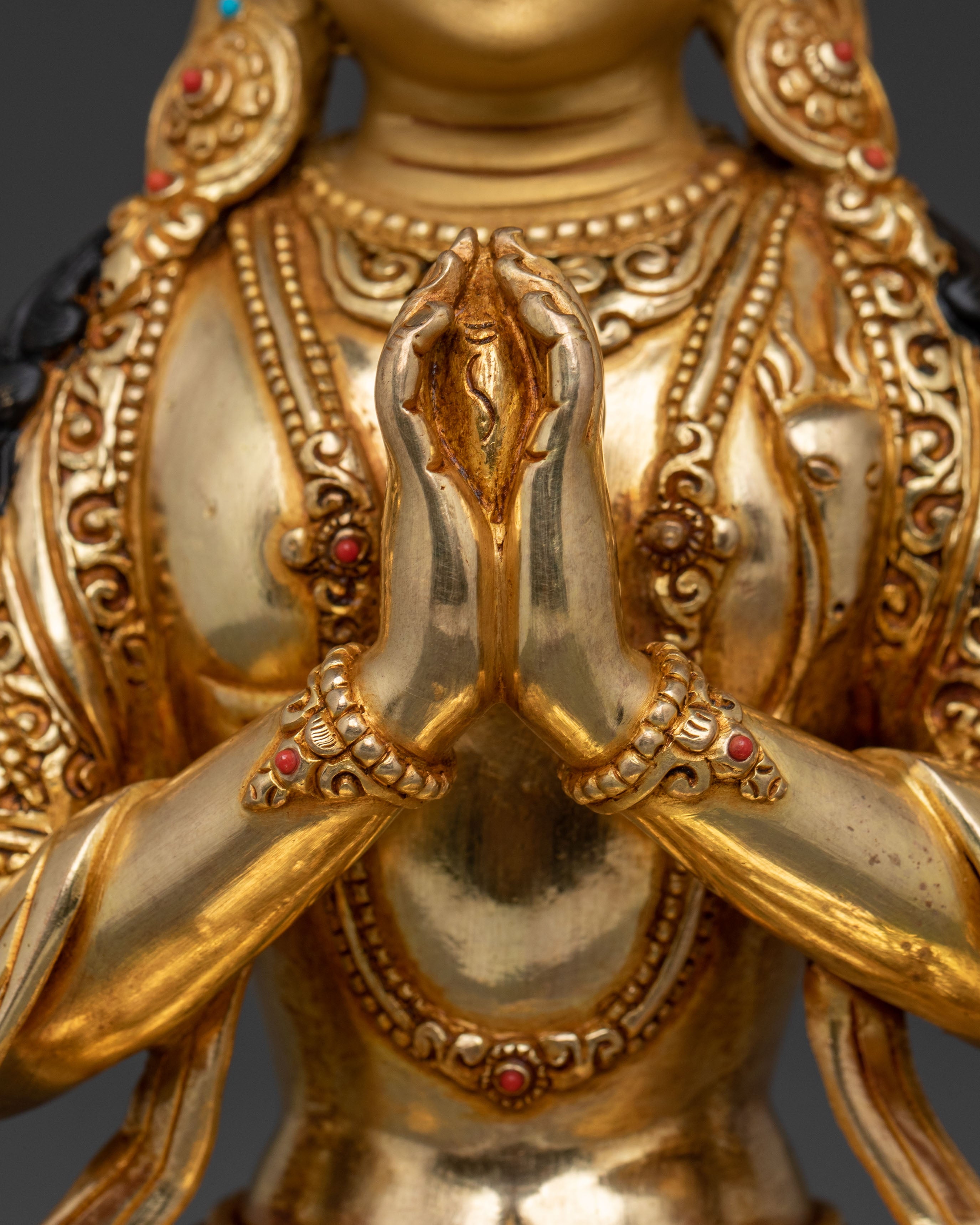 Chenrezig Statue | 24k Gold Gilded Bodhisattva