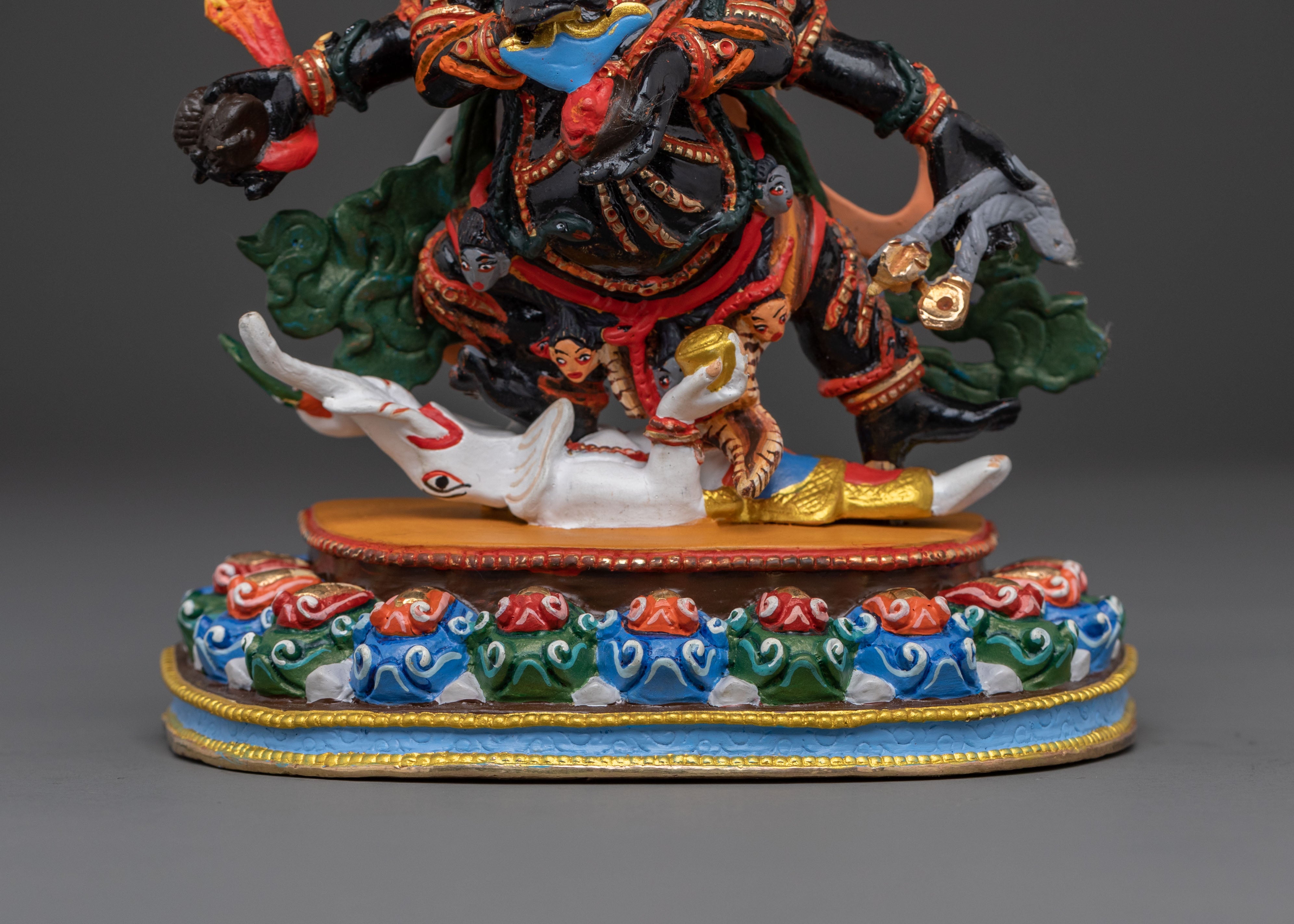 Sacred Statue of Six-Armed Mahakala: Fierce Protector