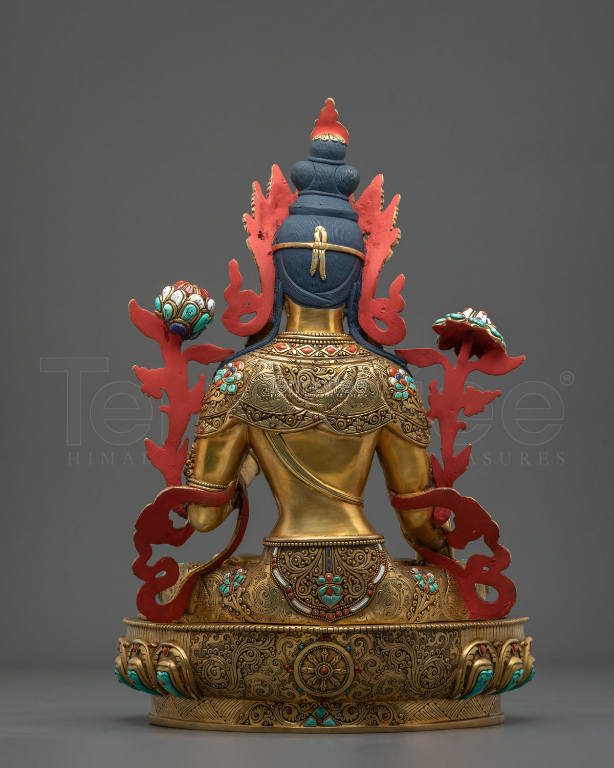Seven Eyed Deity White Tara Sculpture | Symbol of Healing and Longevity